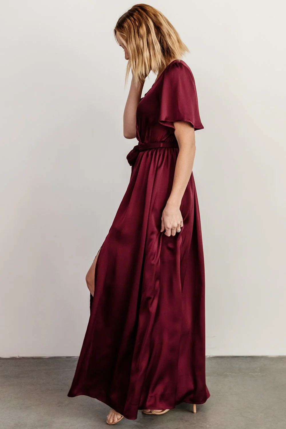 Sicily Satin Maxi Dress | Mulberry