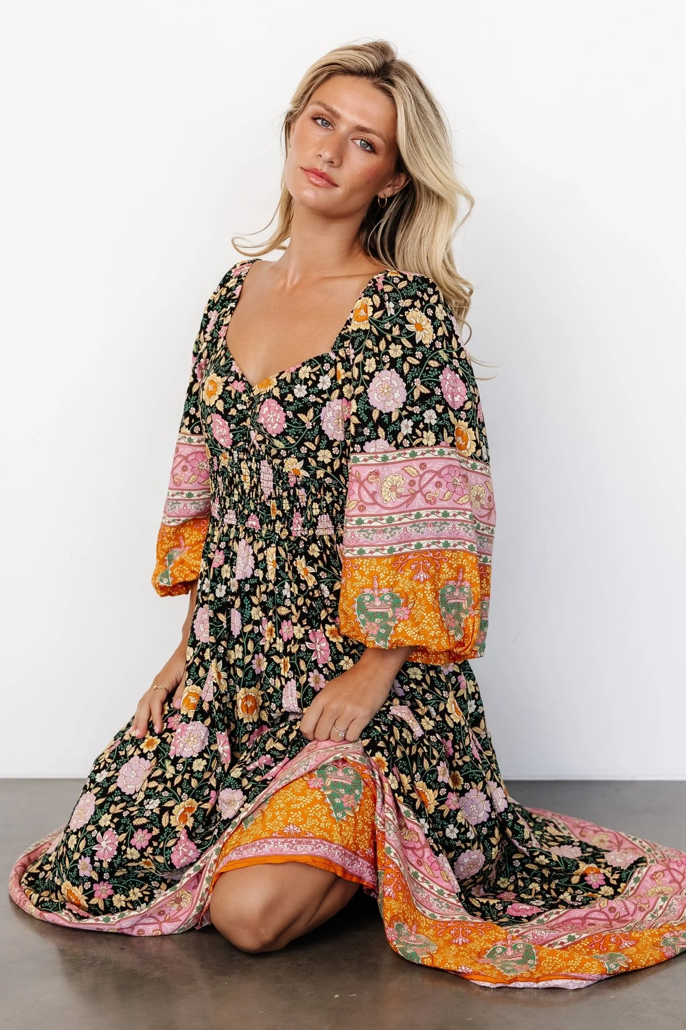 Trixie Dress | Black Multi