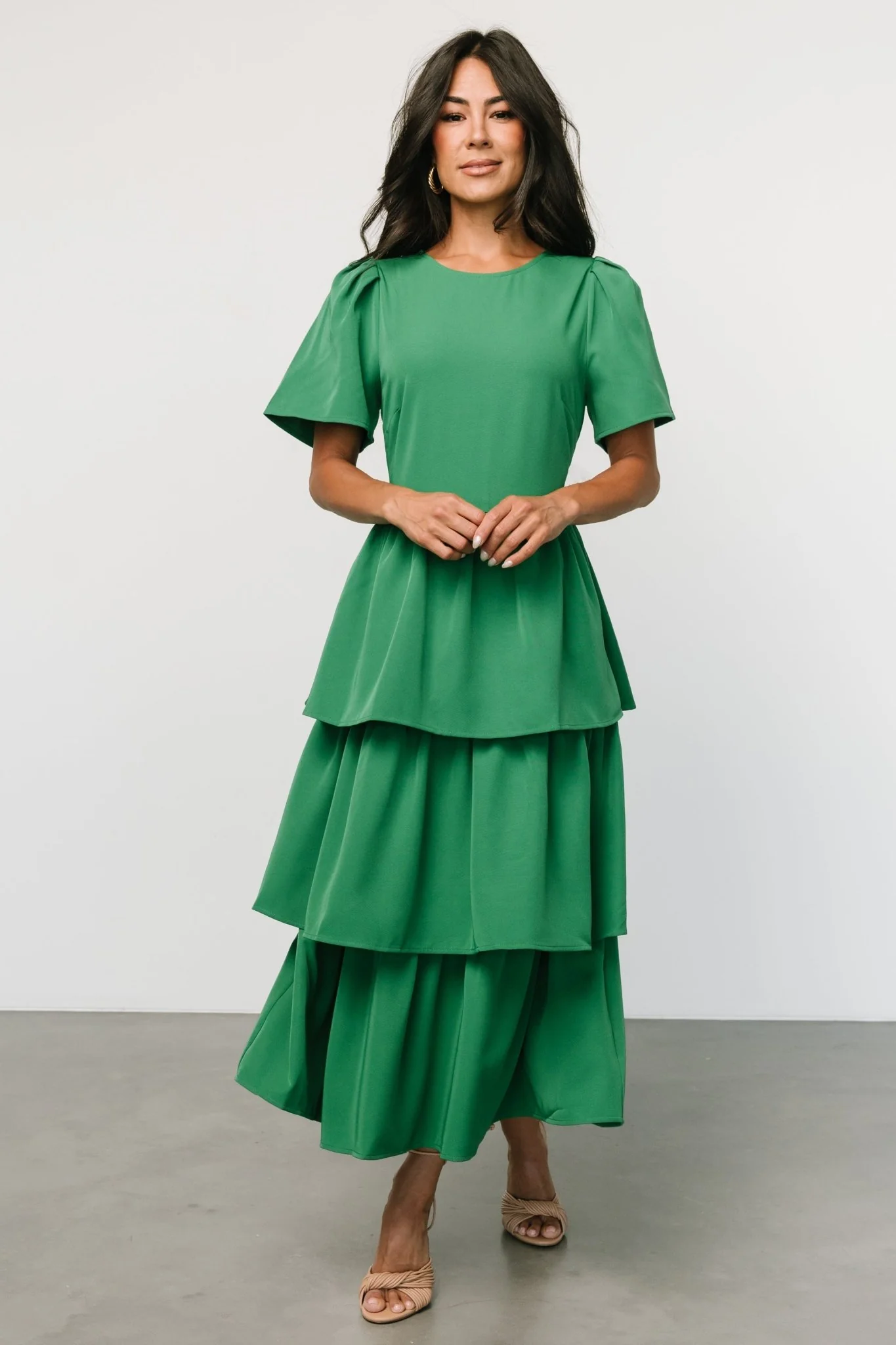 Cadenza Tiered Maxi Dress | Green