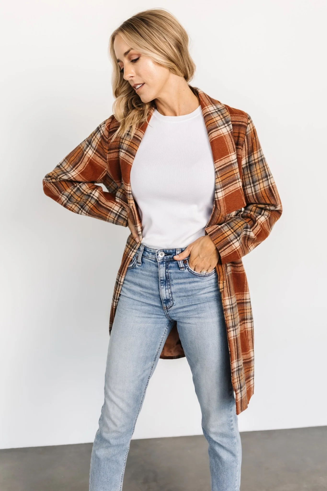 Tetonia Plaid Shacket | Copper Multi