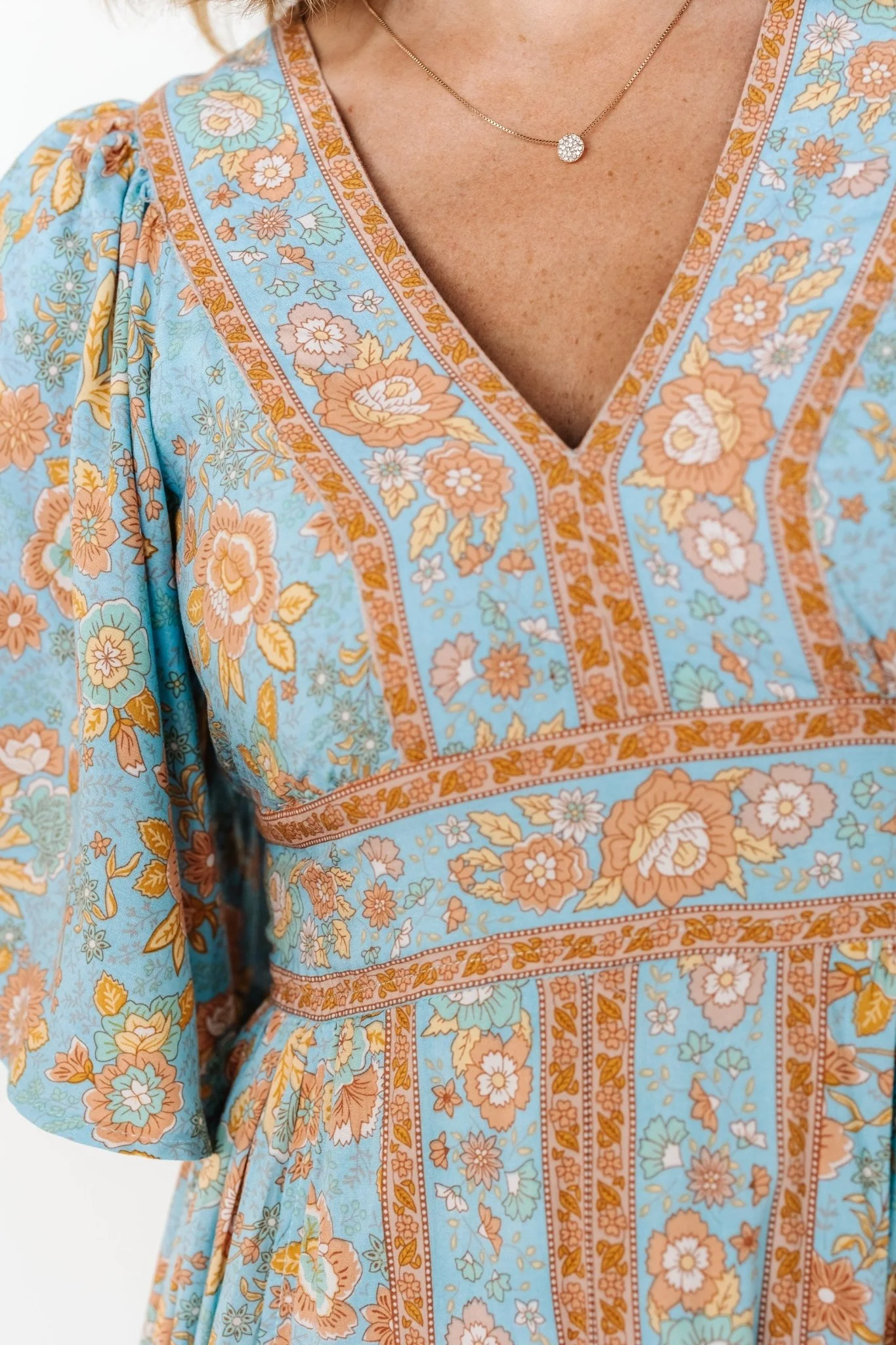 Elissa Maxi Dress | Dusty Blue Floral