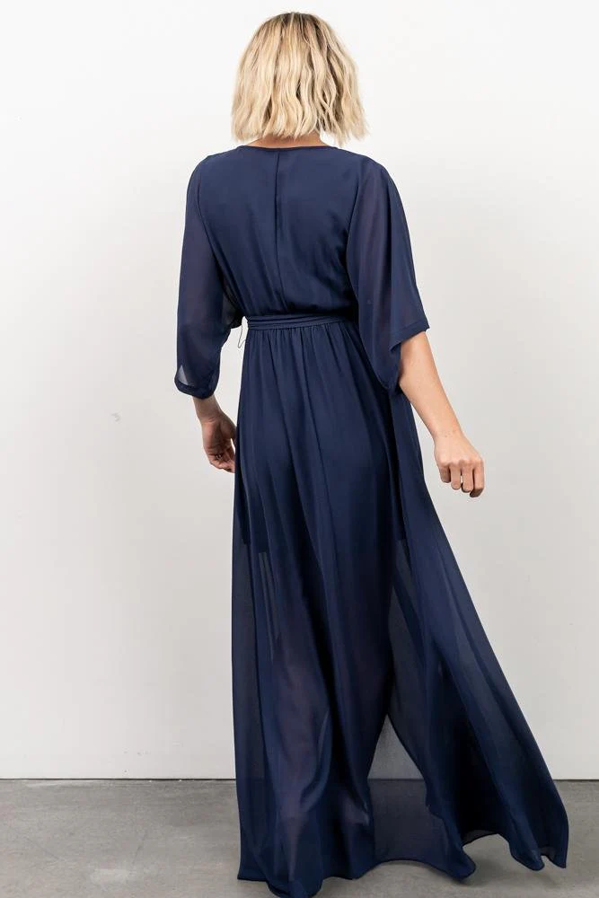 Kia Kimono Maxi Dress | Navy