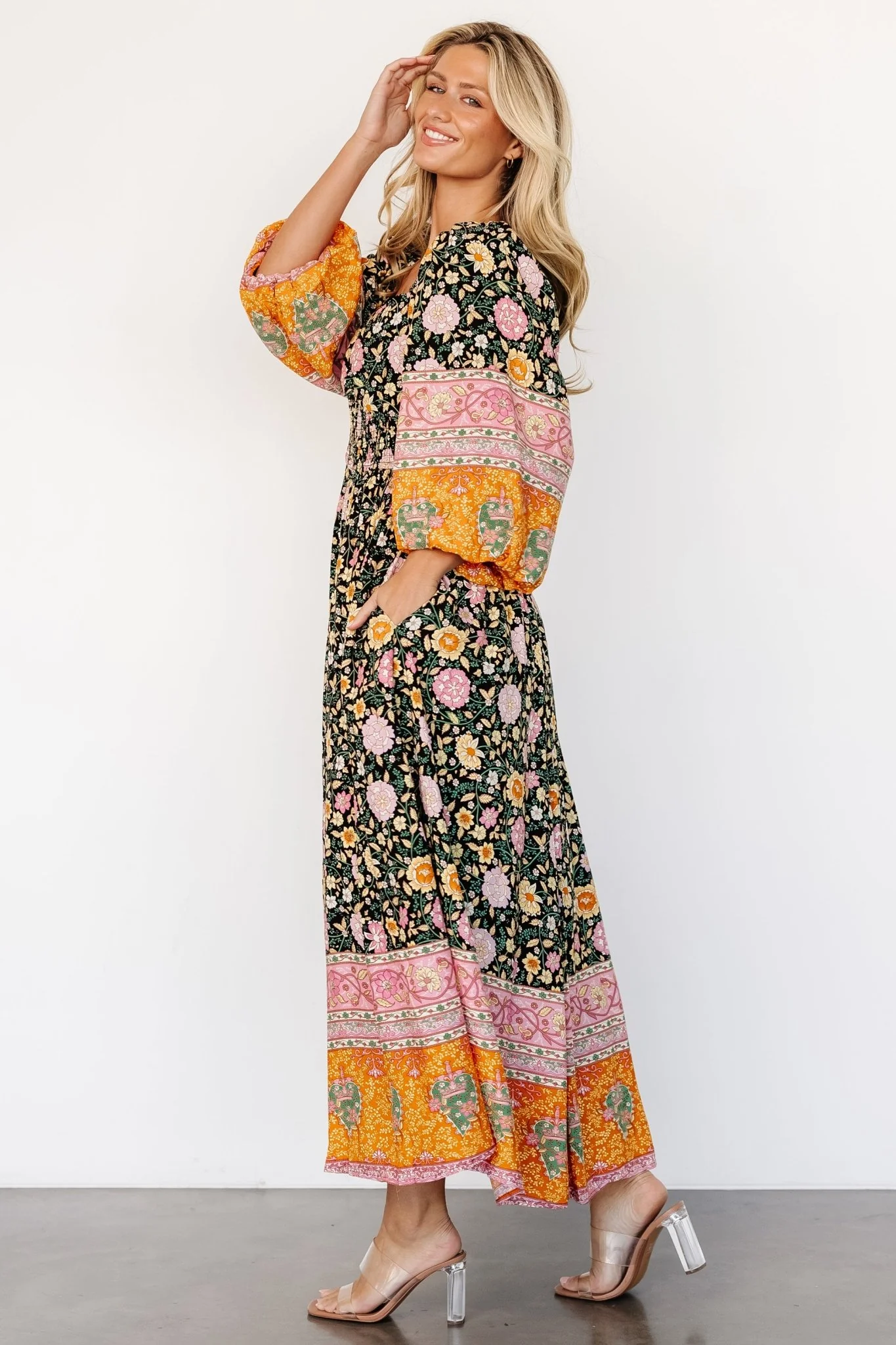 Trixie Dress | Black Multi