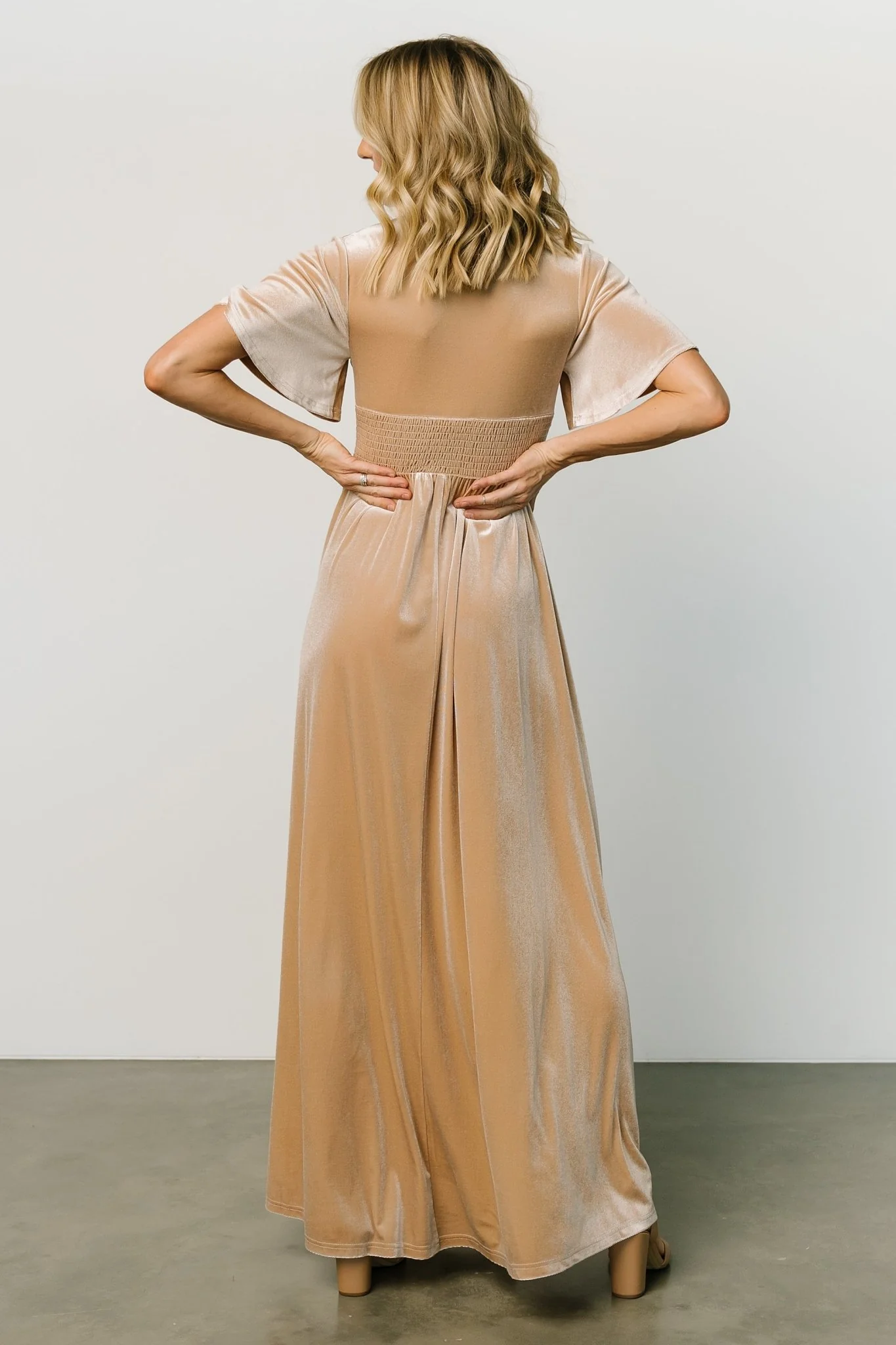 Berenice Velvet Maxi Dress | Champagne