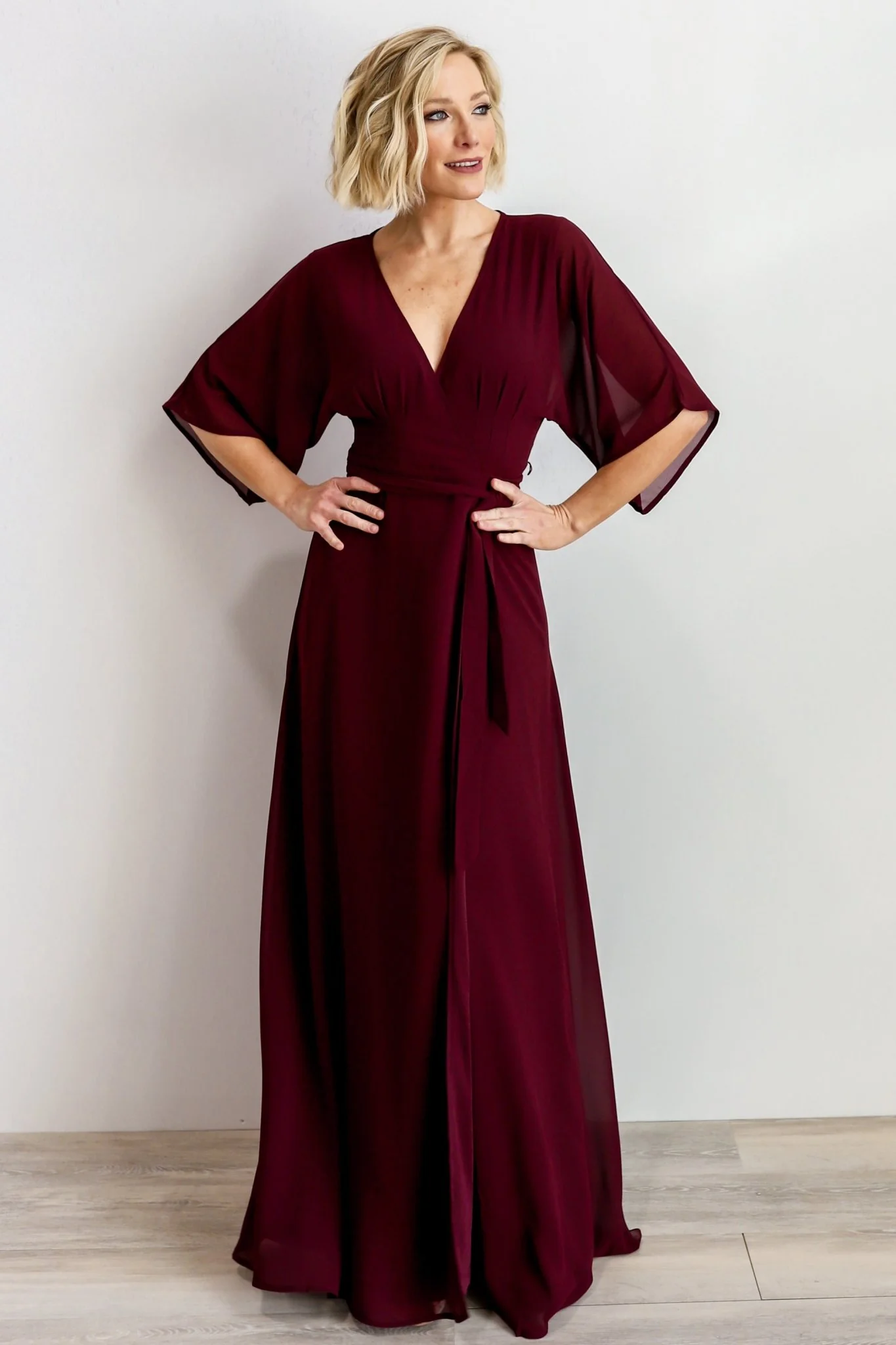 Lilly Wrap Maxi Dress | Burgundy