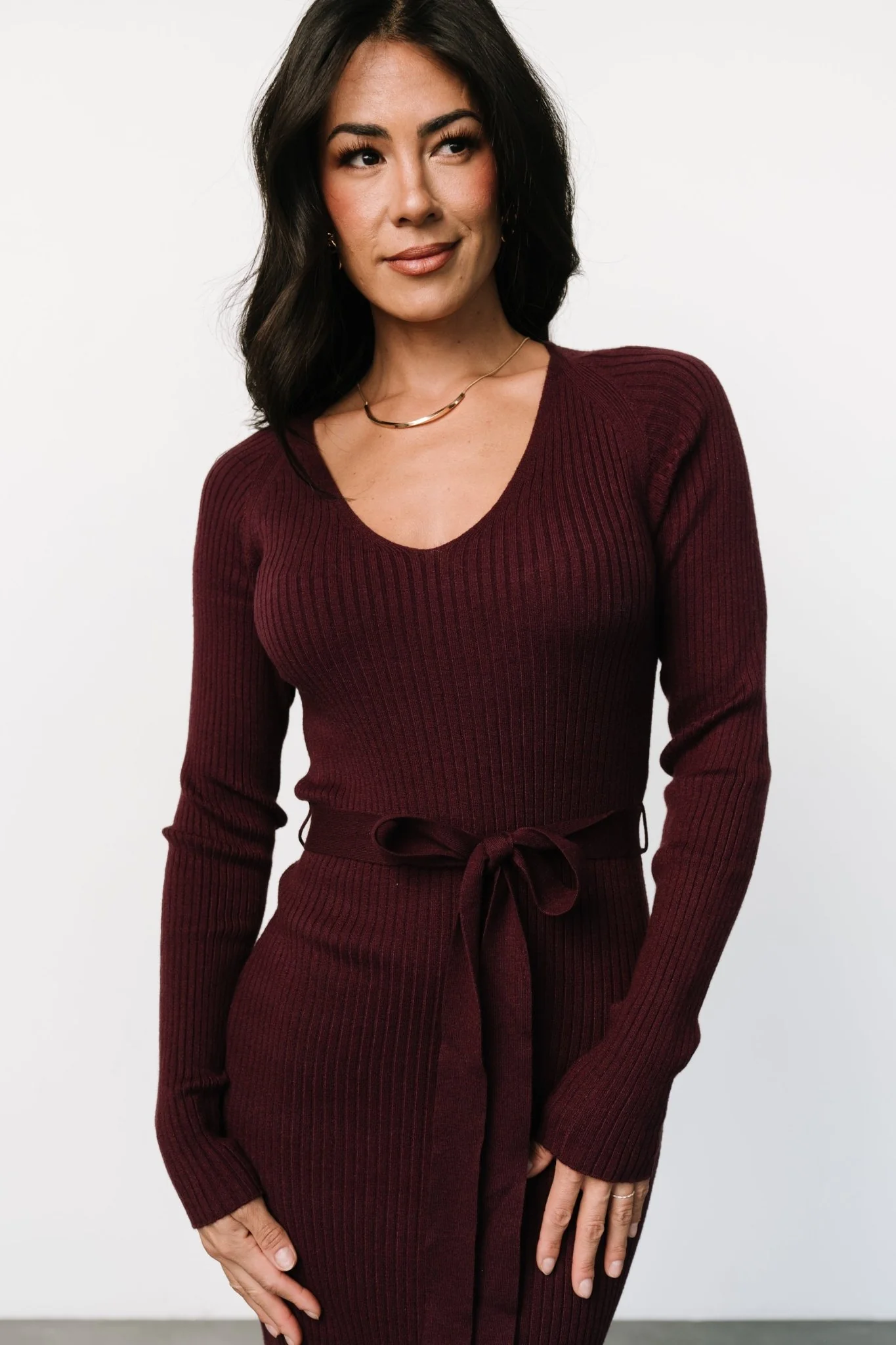 Blayne Ribbed Midi Dress | Mulberry