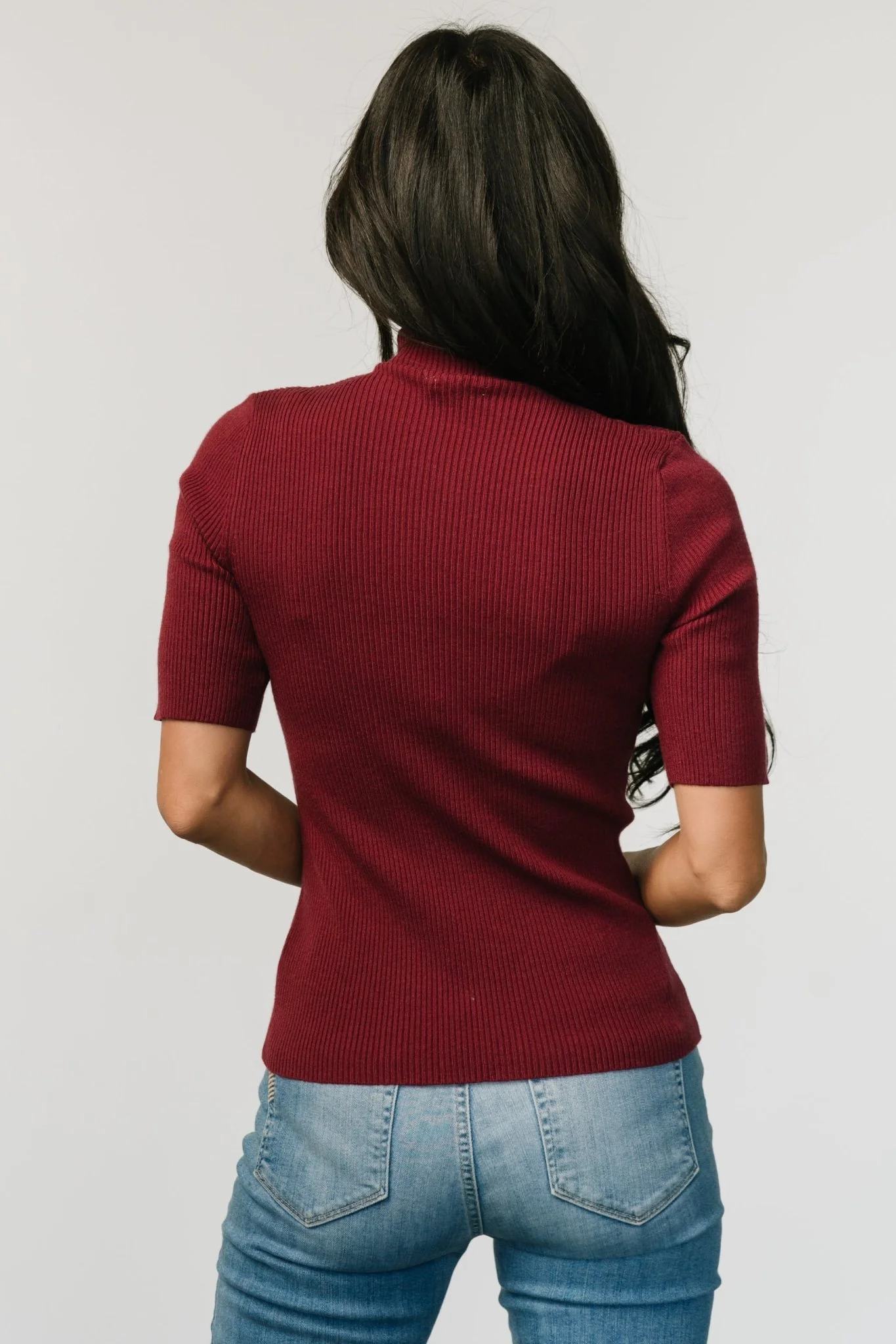 Liel Ribbed Top | Wine