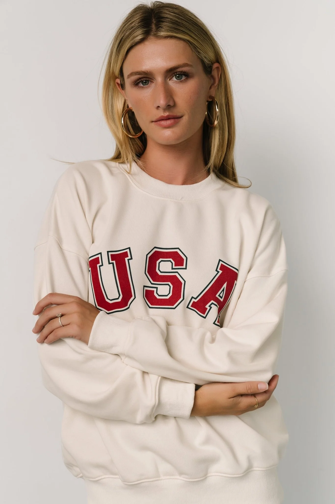 USA Oversized Sweatshirt | Ivory