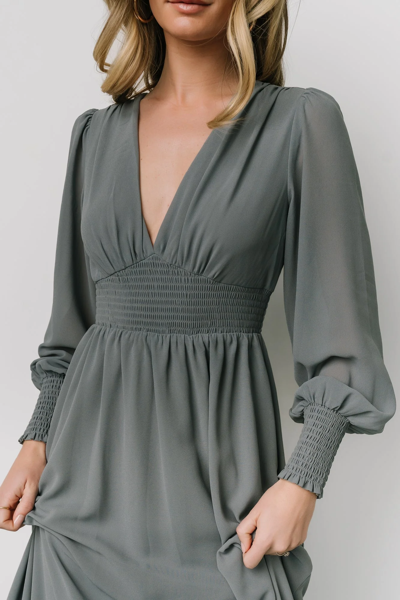 Olivia Maxi Dress | Dusty Blue