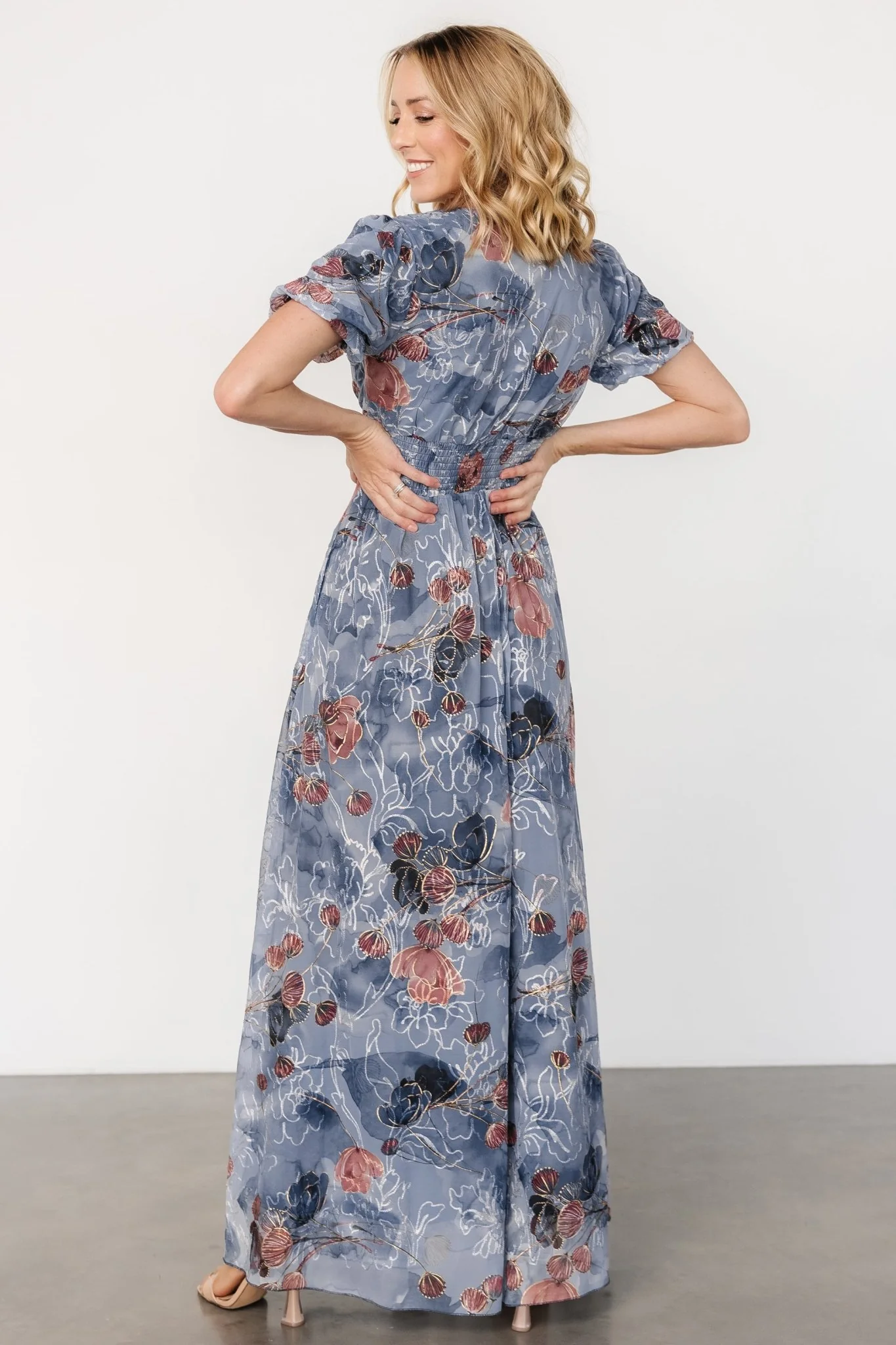 Ardley Maxi Dress | Slate Print