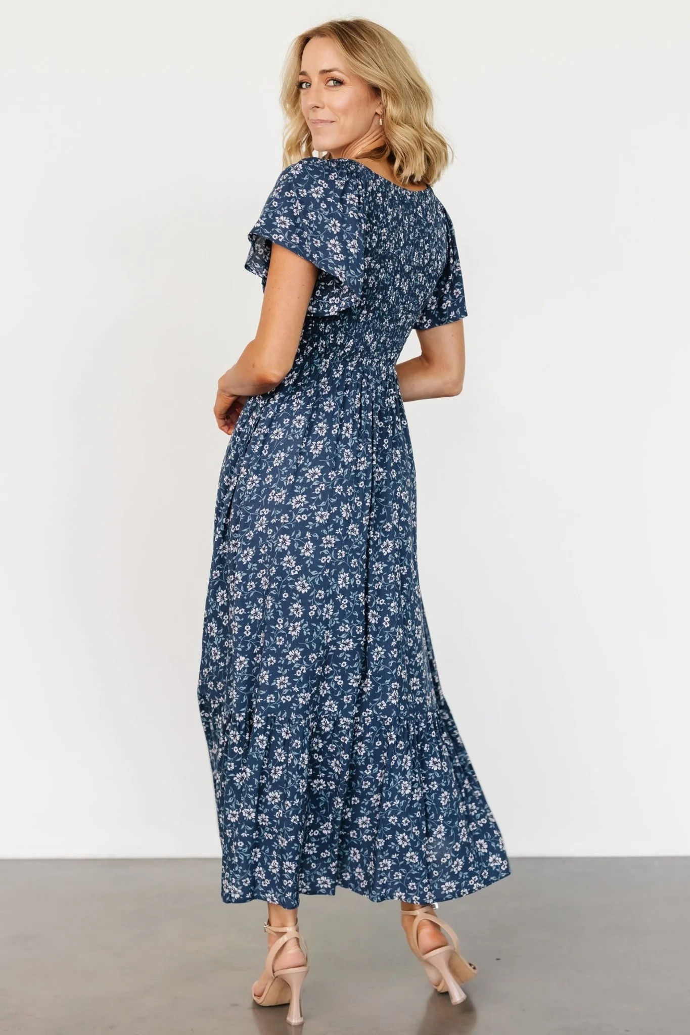 Joanie Smocked Dress | Blue Floral