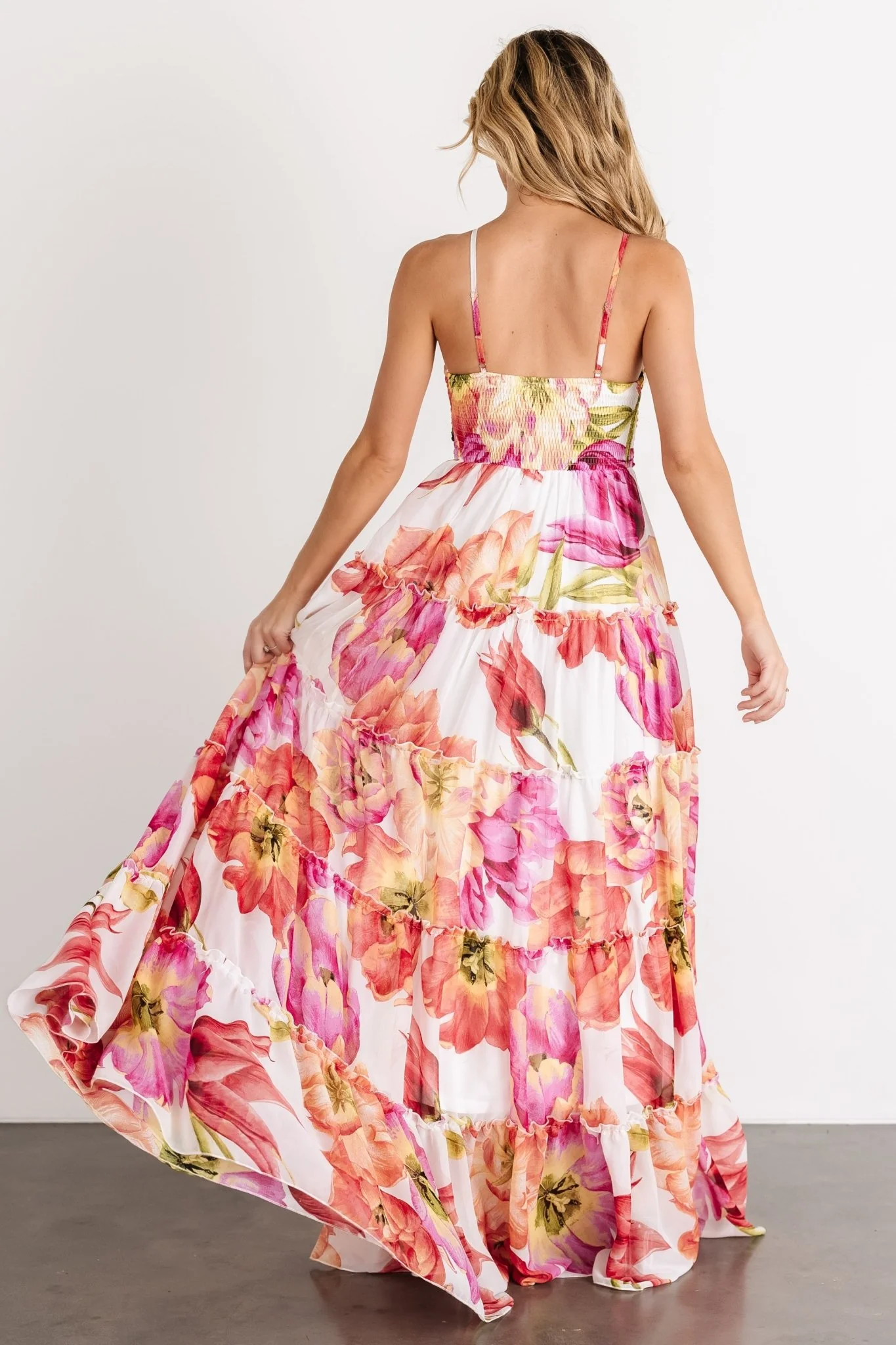 Charmaine Maxi Dress | Pink + Red Floral