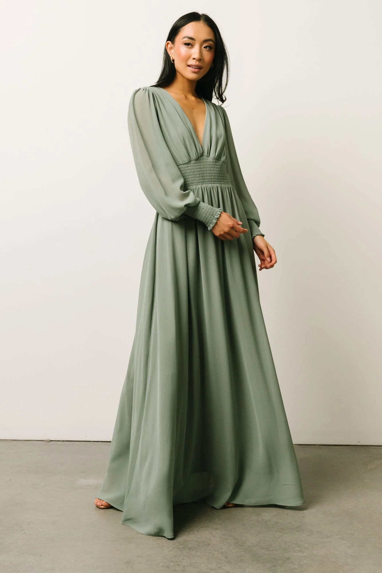 Olivia Maxi Dress | Eucalyptus