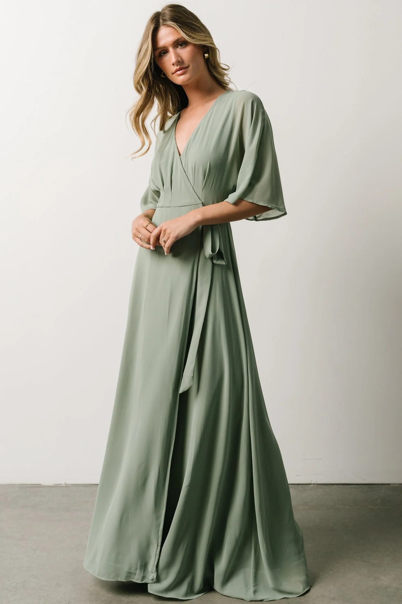 Lilly Wrap Maxi Dress | Dusty Sage