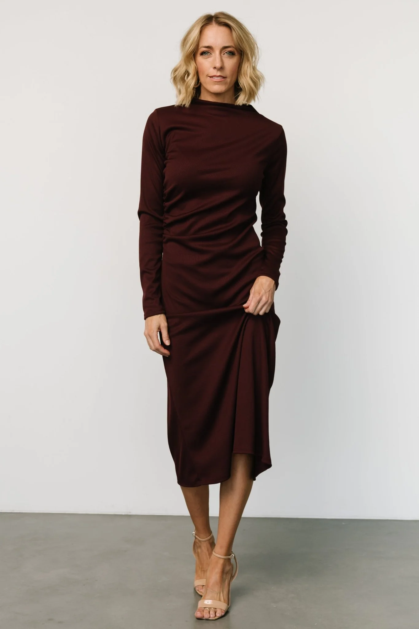 Aiko Mock Neck Dress | Mulberry