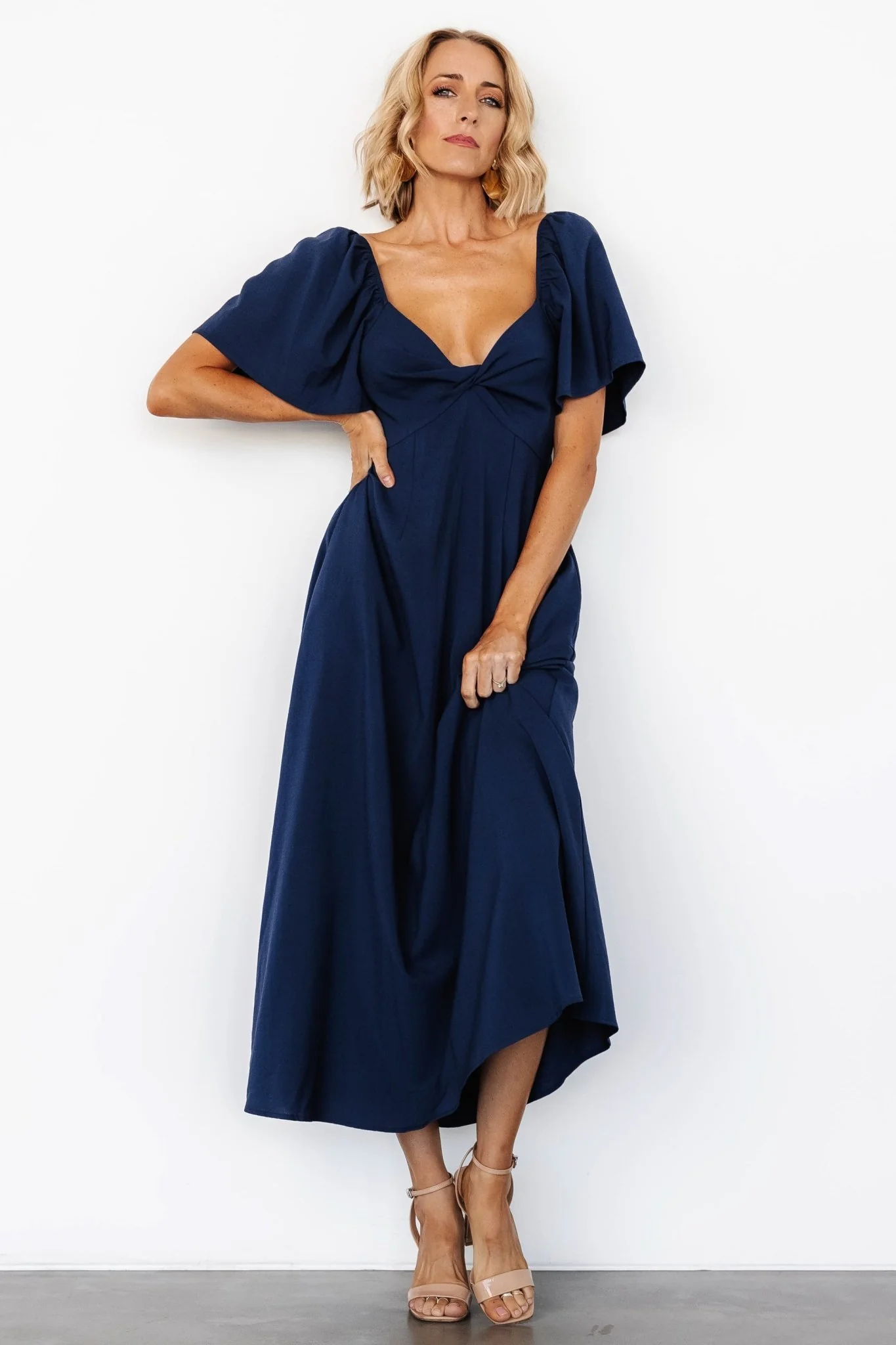 Indie Back Tie Dress | Navy