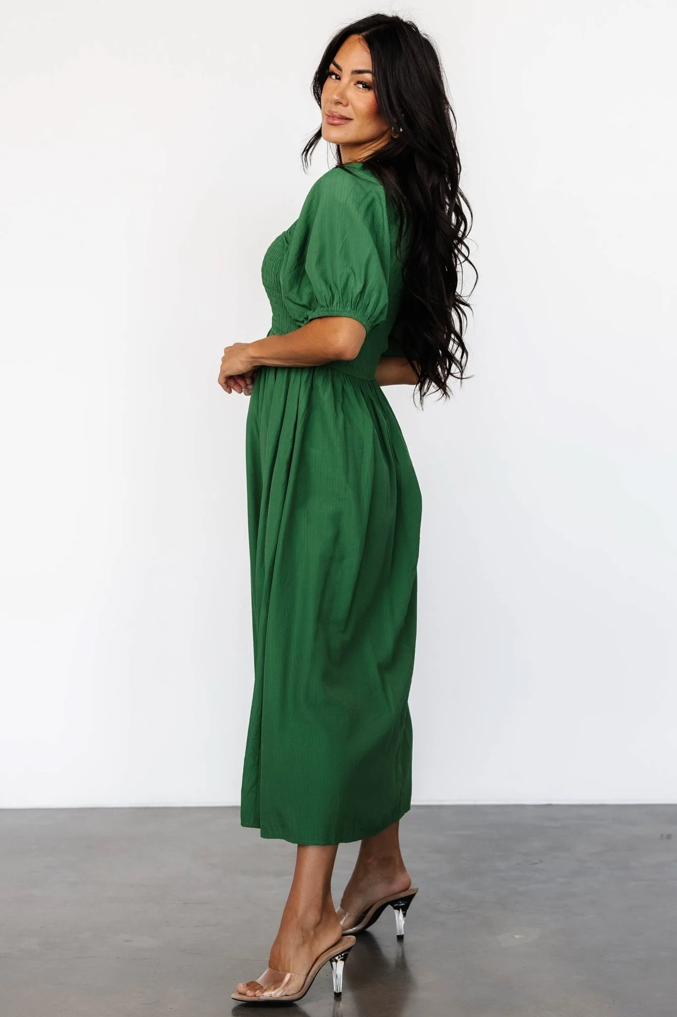 Stefania Midi Dress | Green
