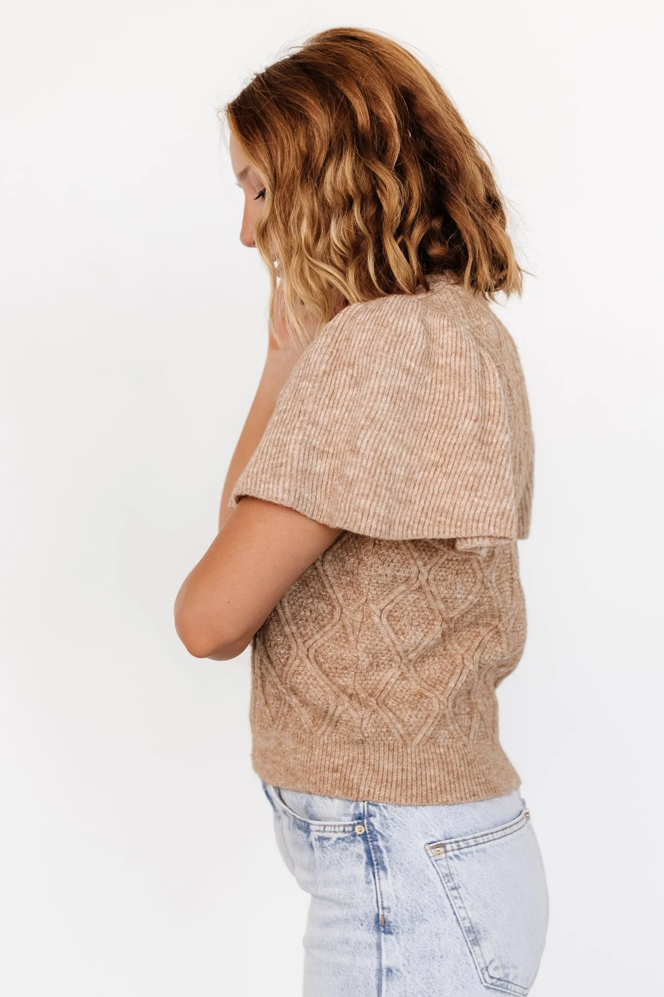 Asa Knit Sweater Top | Caramel