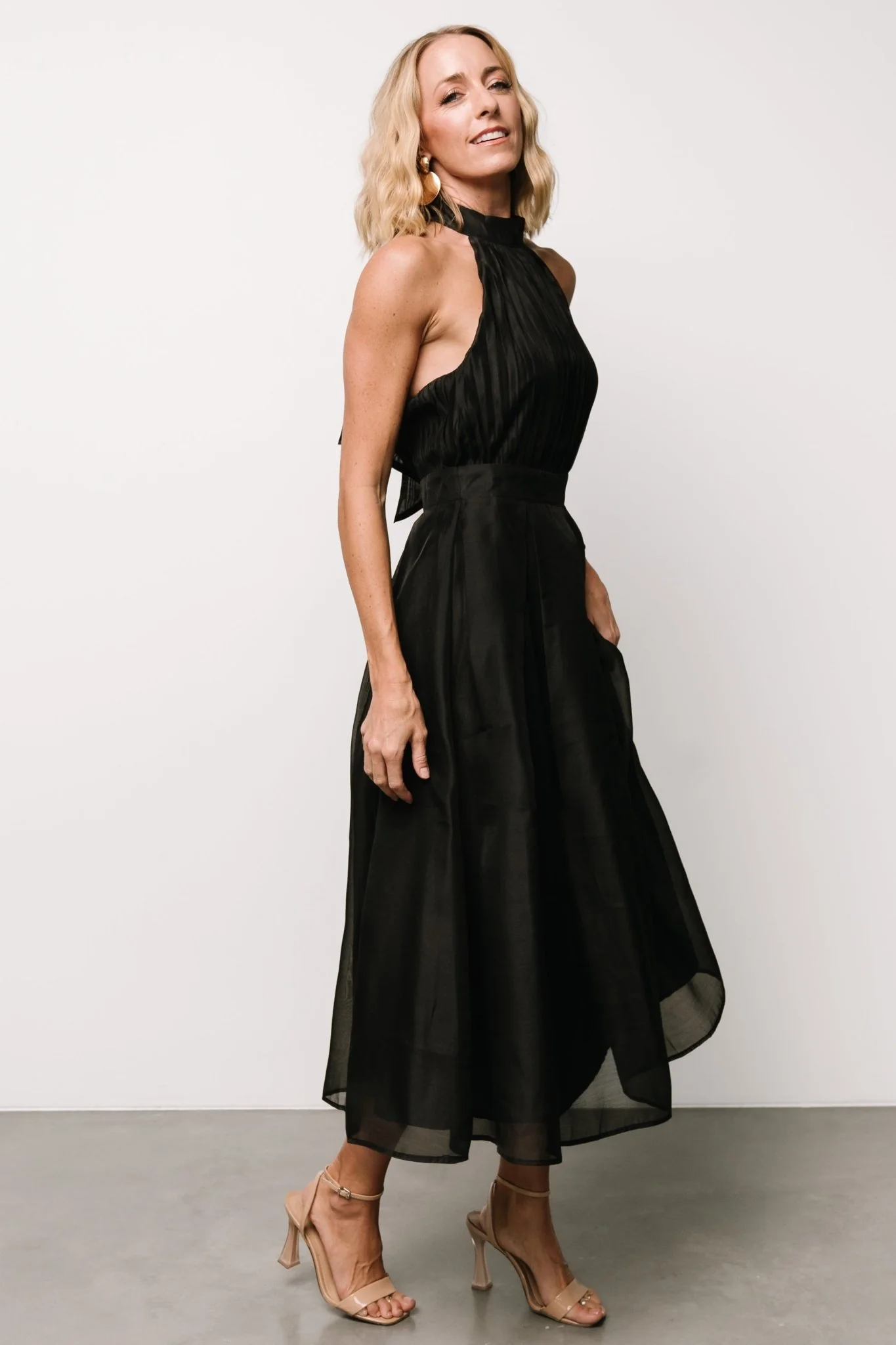 Rheise Pleated Top Dress | Black