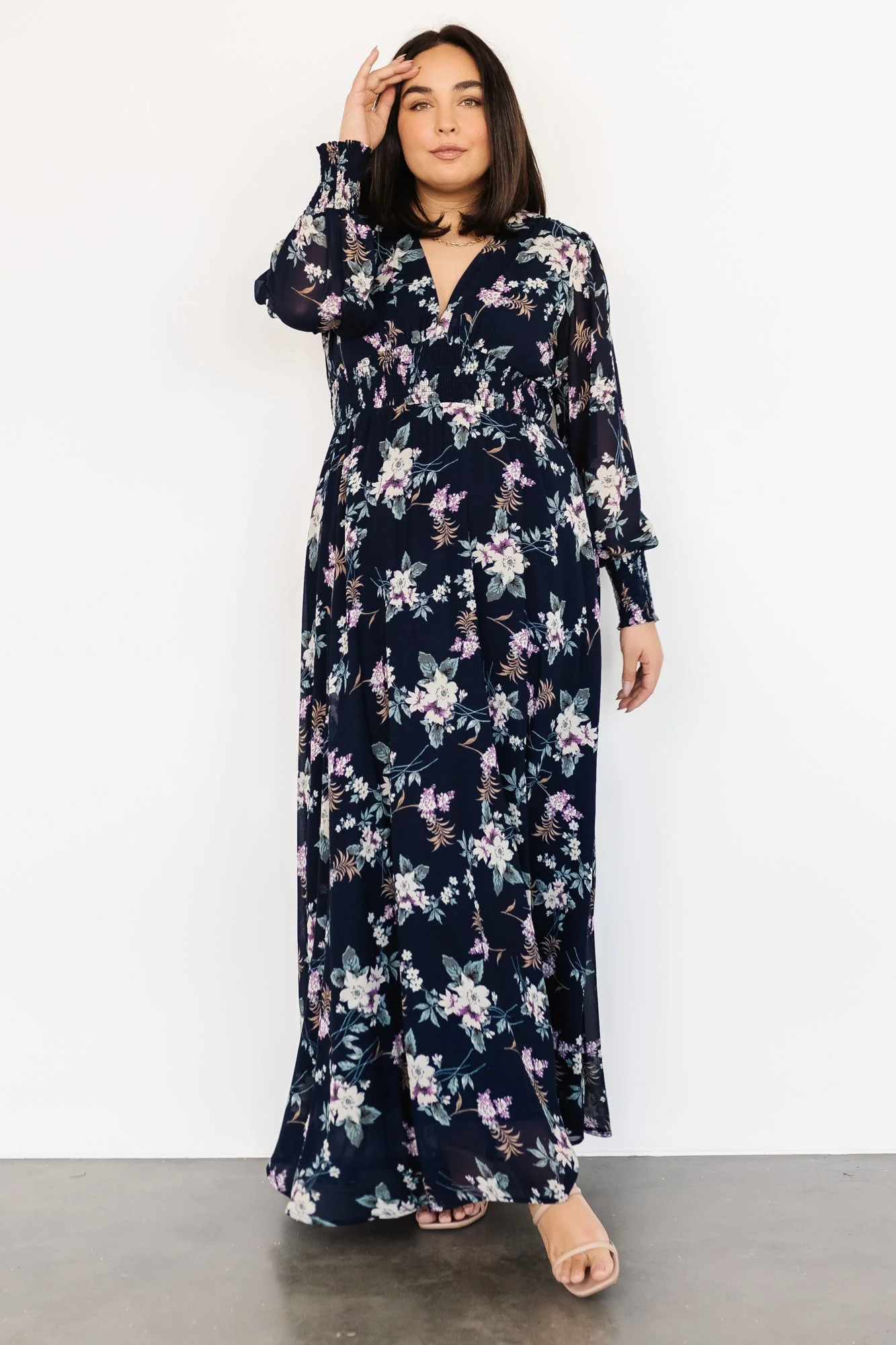 Olivia Maxi Dress | Navy Garden Floral