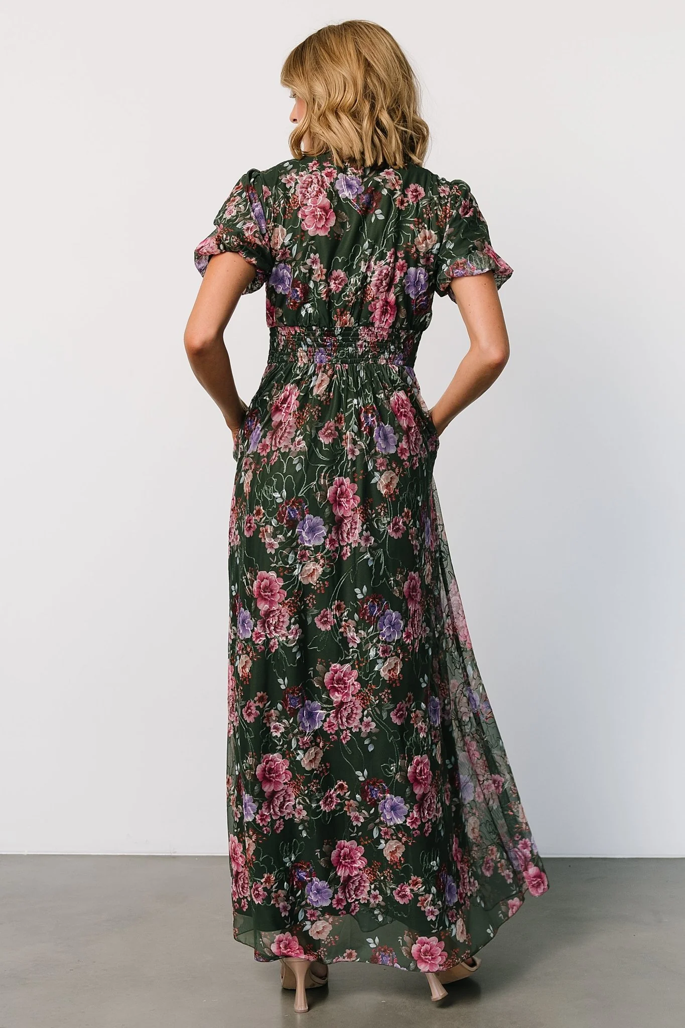 Ardley Maxi Dress | Green + Pink Floral