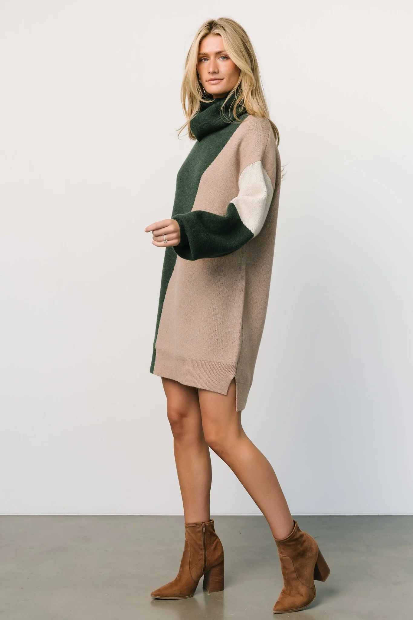 Diego Sweater Dress | Hunter Green Multi