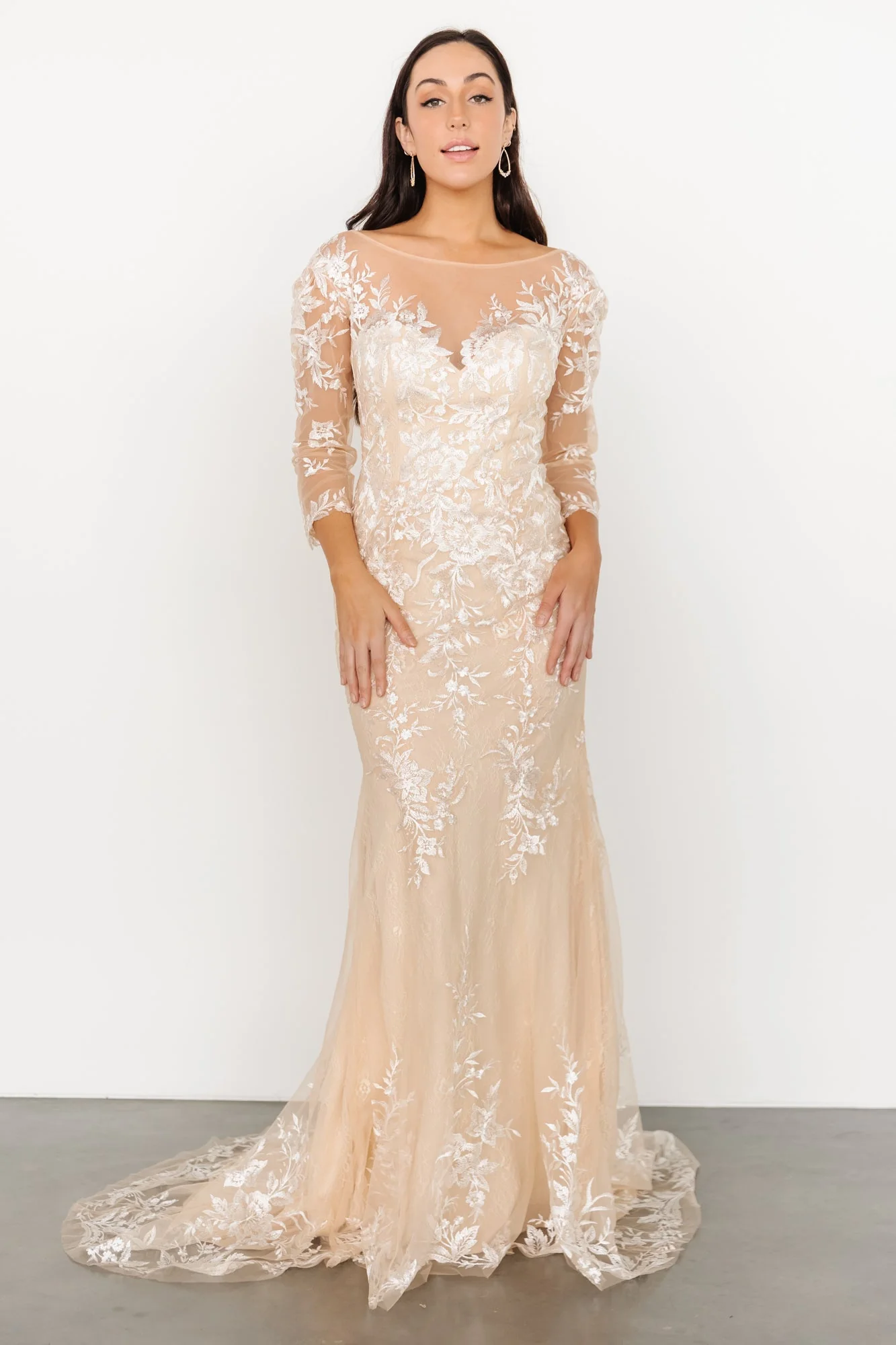 Dearest Lace Bridal Gown | Beige + Ivory