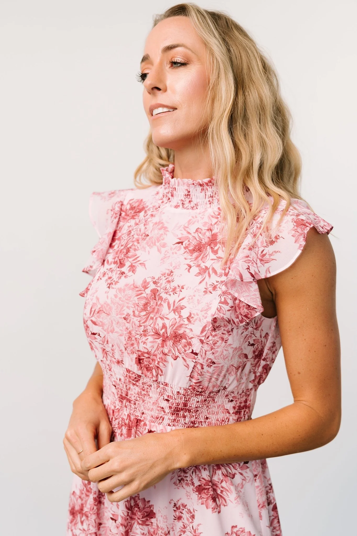 Kearny Ruffle Maxi Dress | Pink Floral