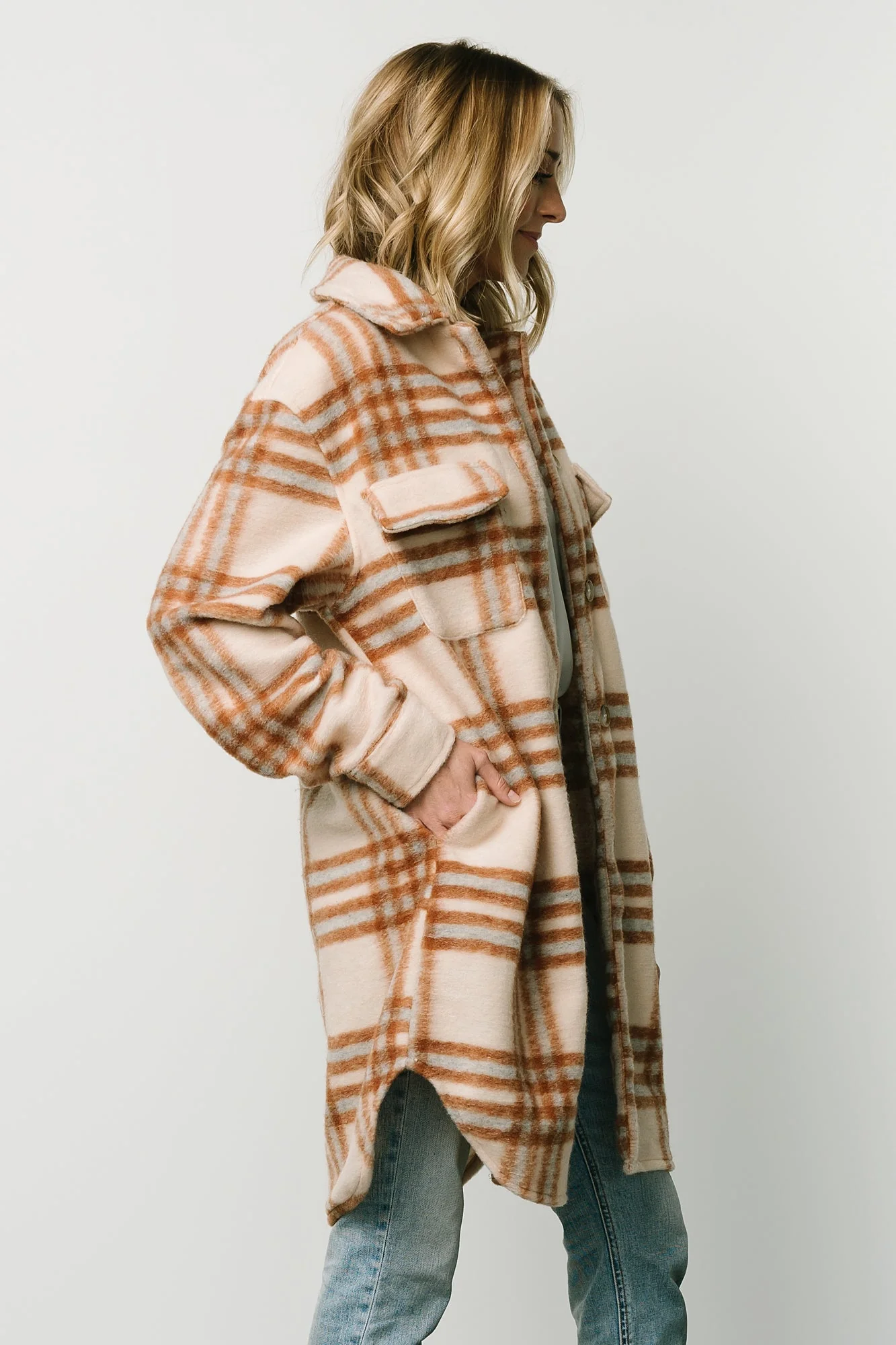 Durango Plaid Shacket | Oatmeal + Mocha