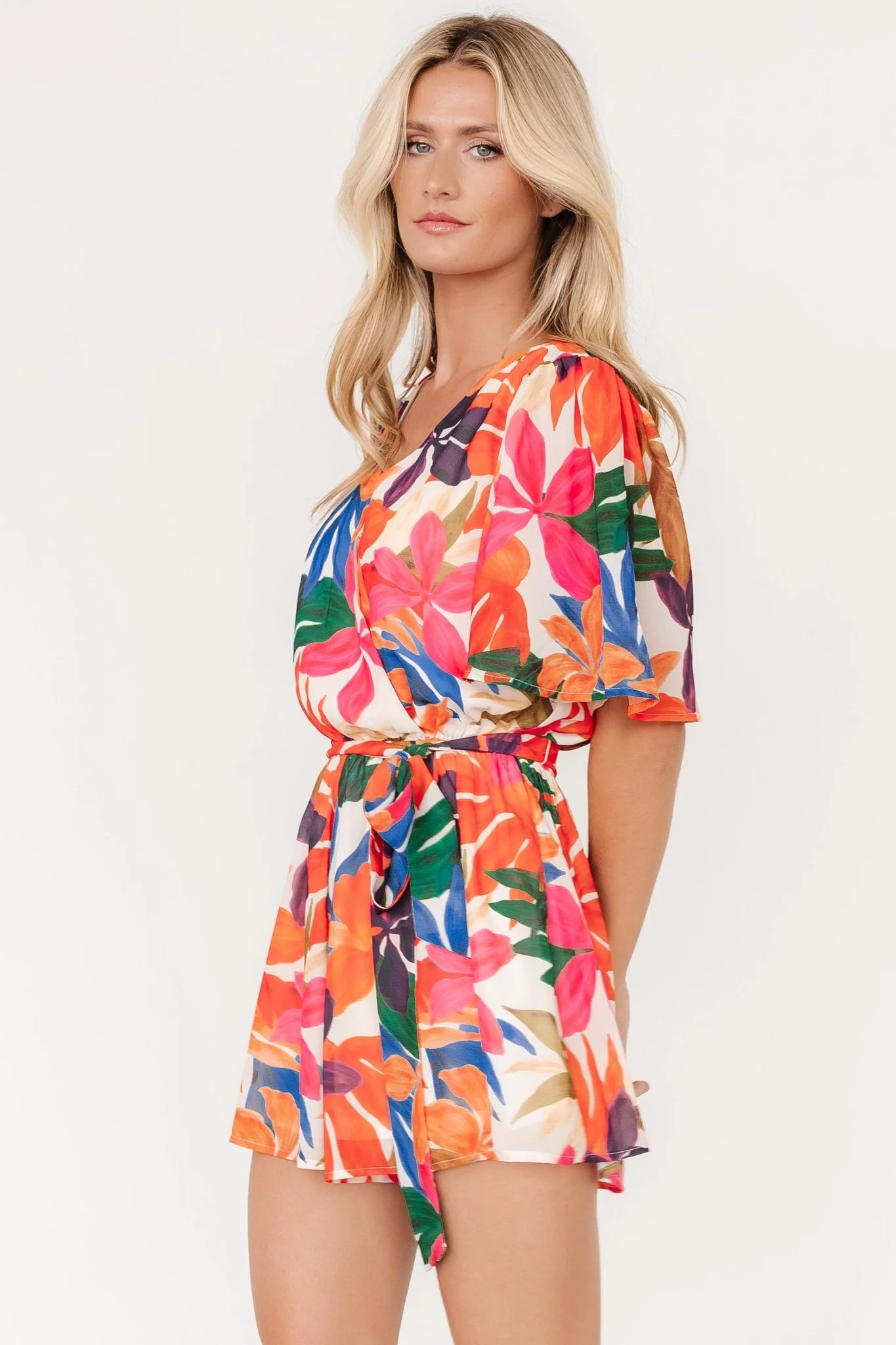 Karissa Romper | Ivory Multi Floral