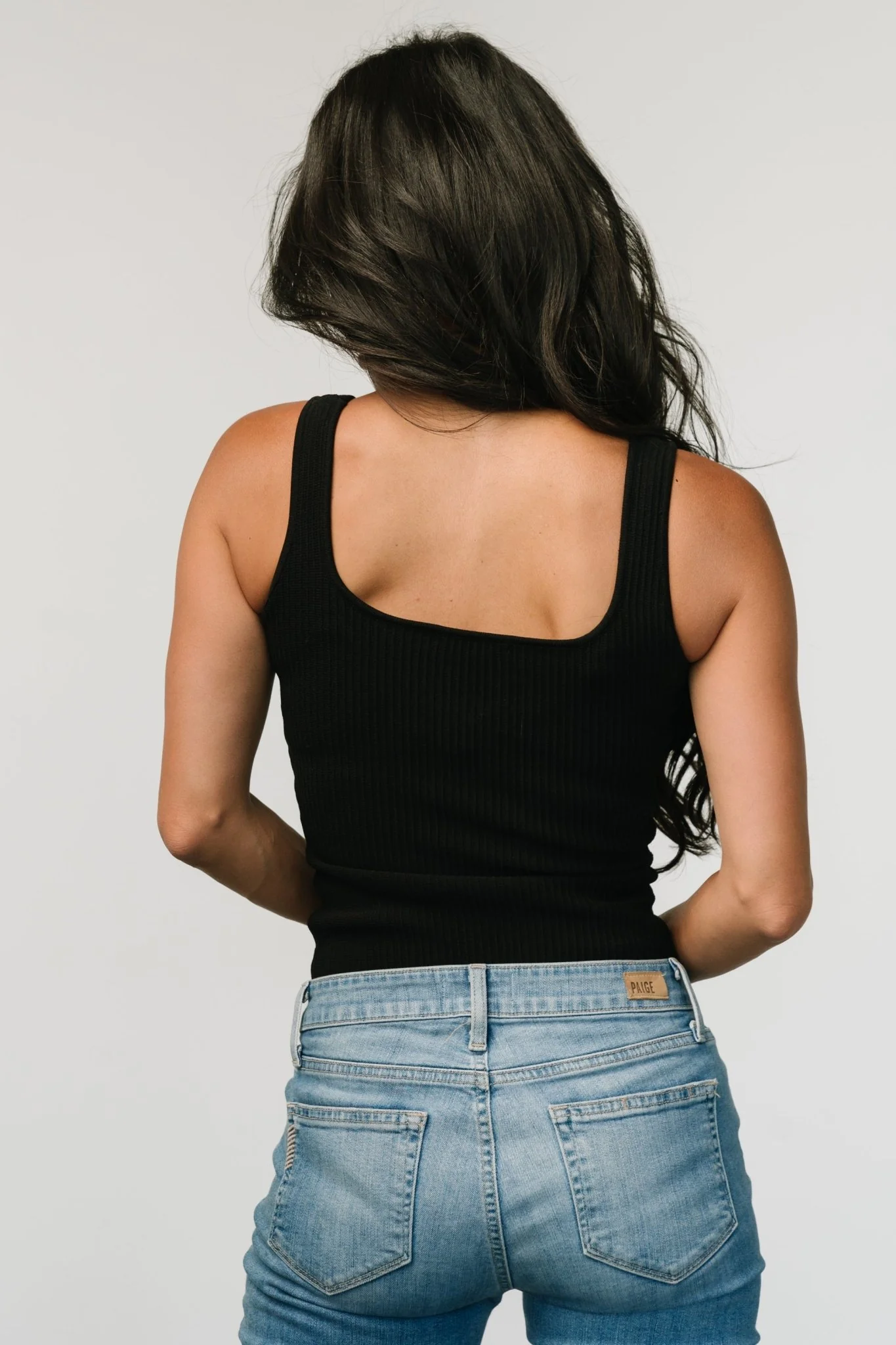 Dame Ribbed Tank Top | Black