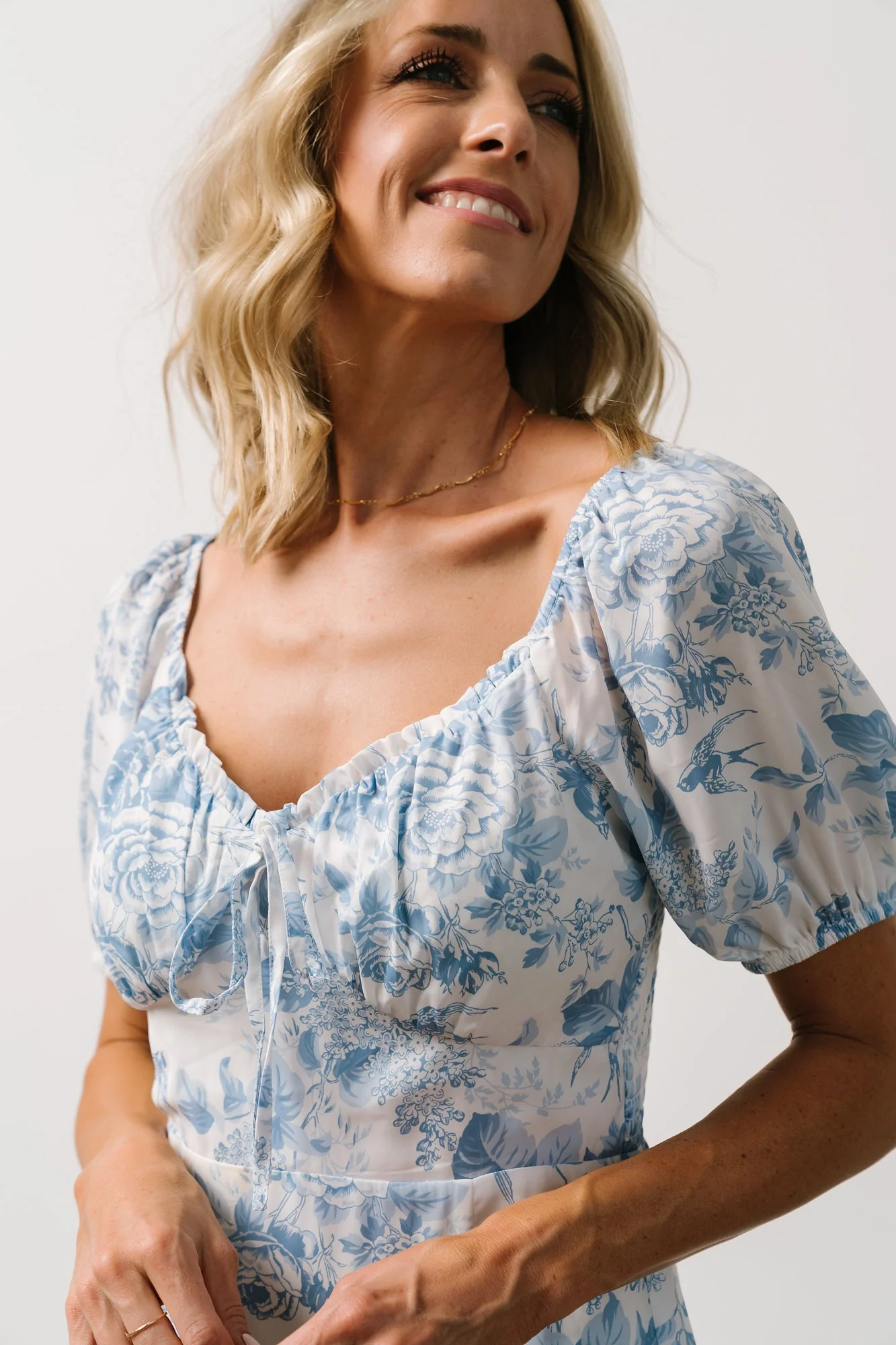Cadence Midi Dress | Blue Floral