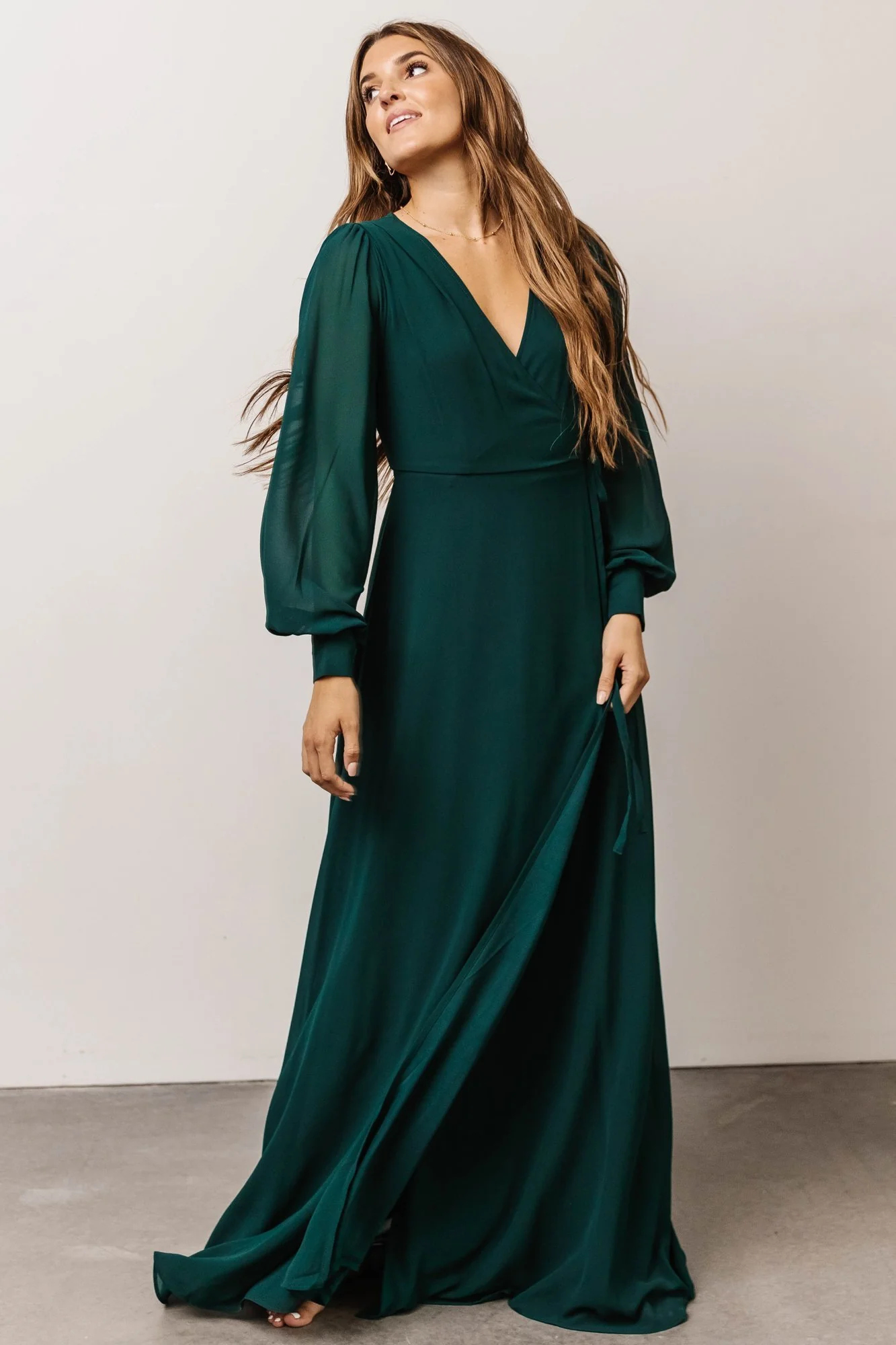Kelsey Wrap Dress | Emerald