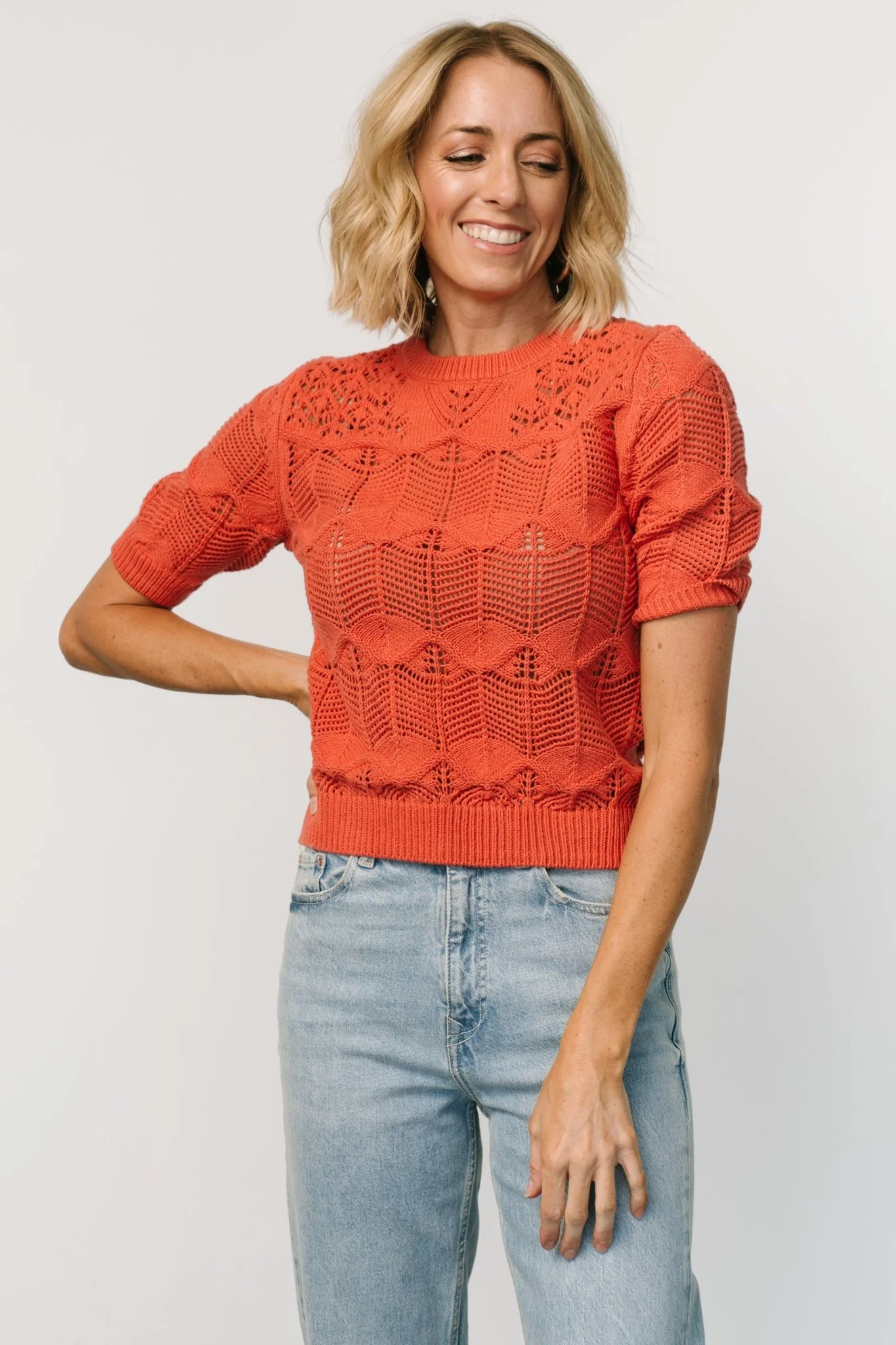 Josella Knit Top | Rust