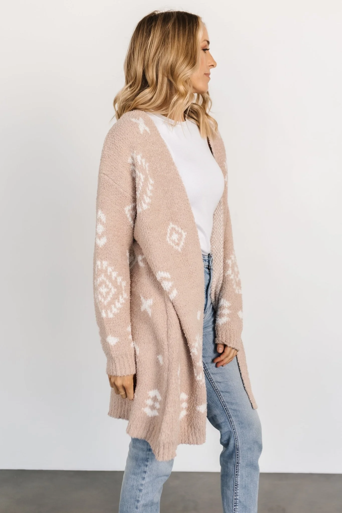 Missoula Oversized Cardigan | Sand + Off White