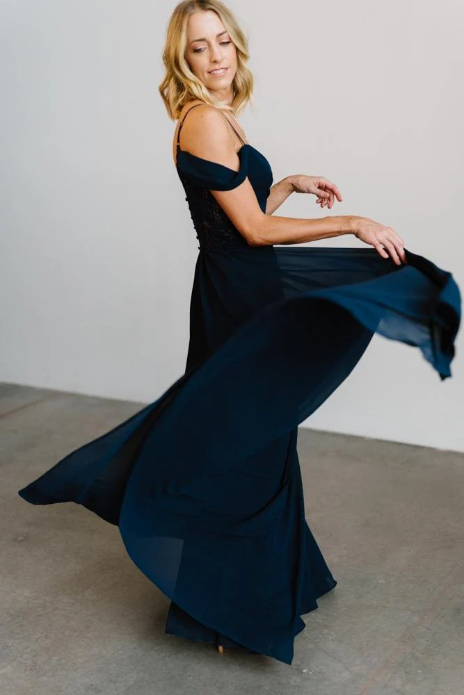 Bianca Lace Maxi Dress | Navy