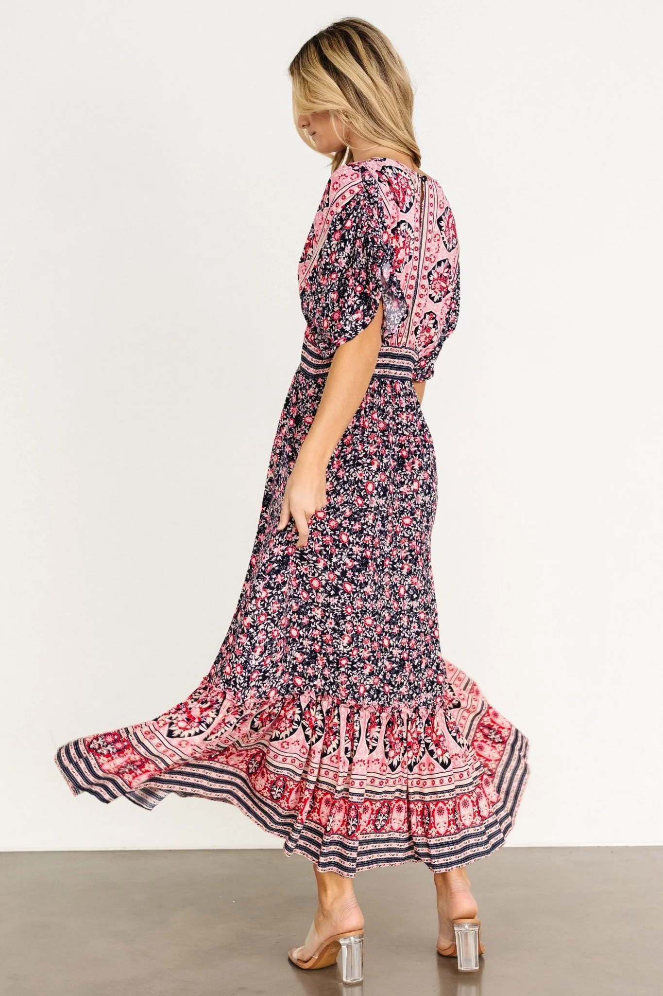 Amaris Maxi Dress | Navy Multi