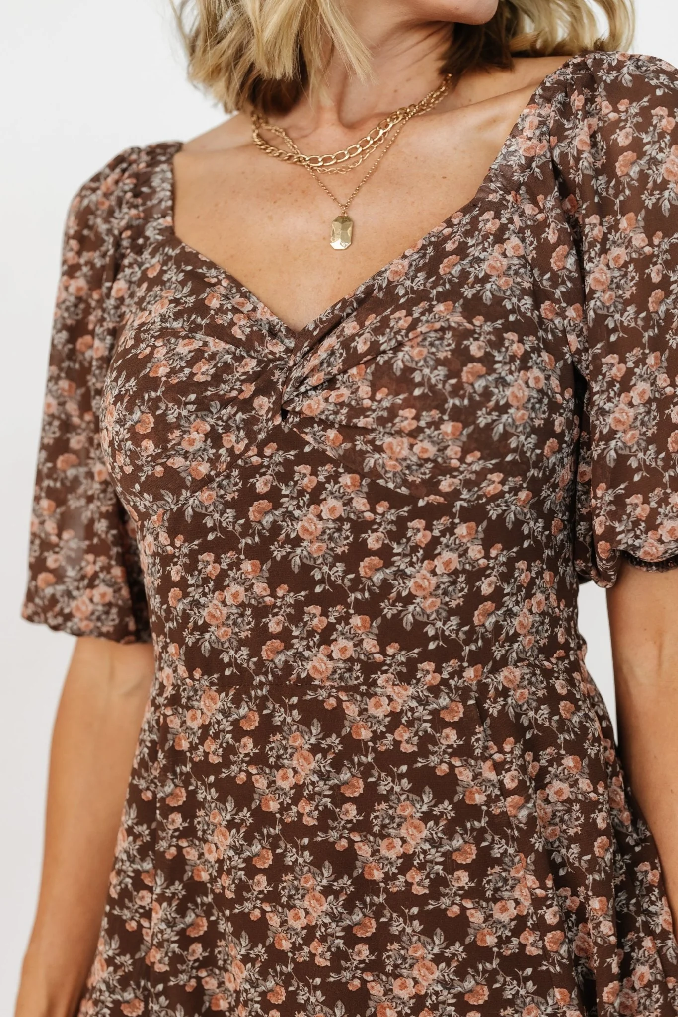 Camryn Maxi Dress | Brown Floral