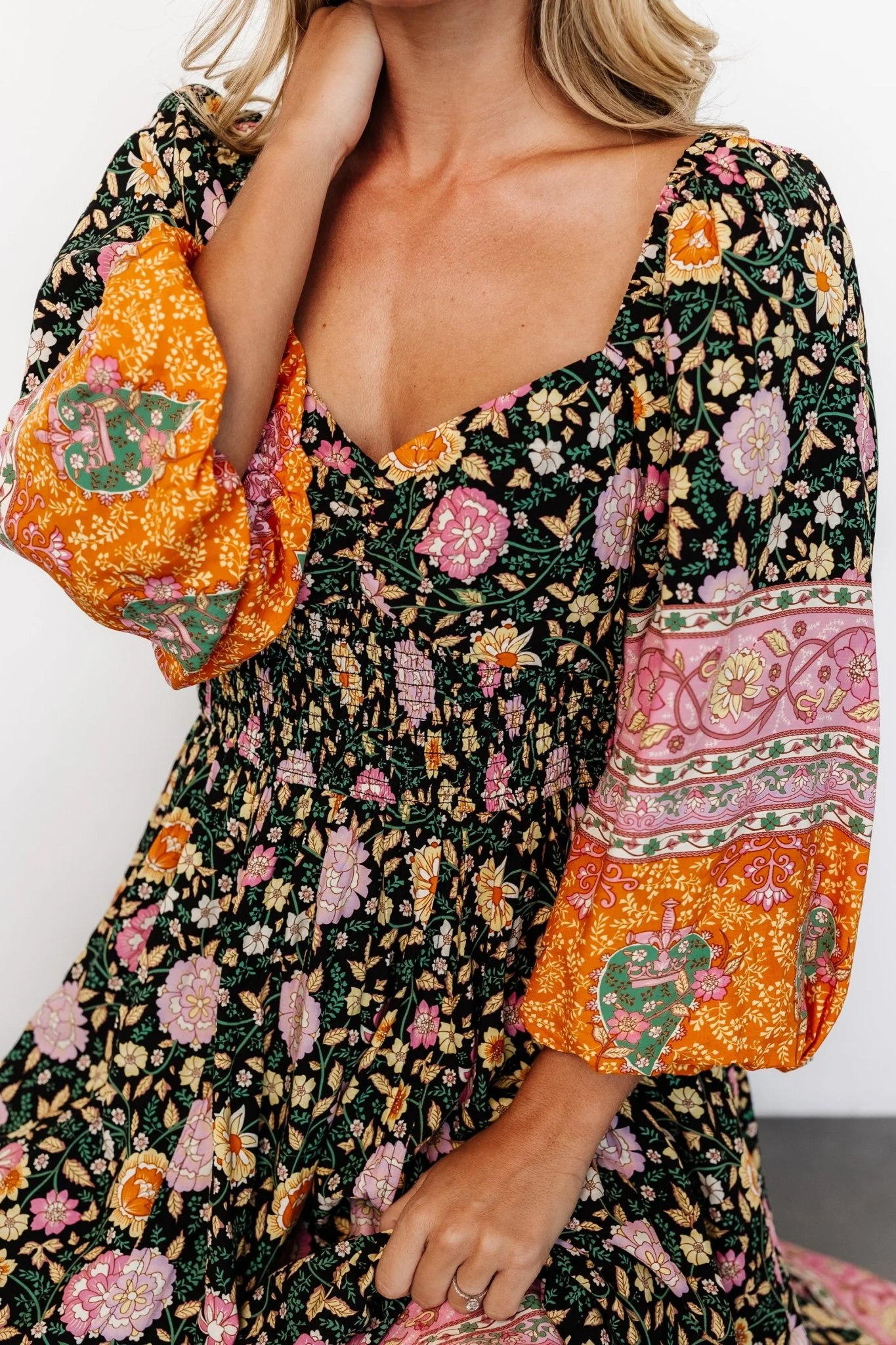 Trixie Dress | Black Multi