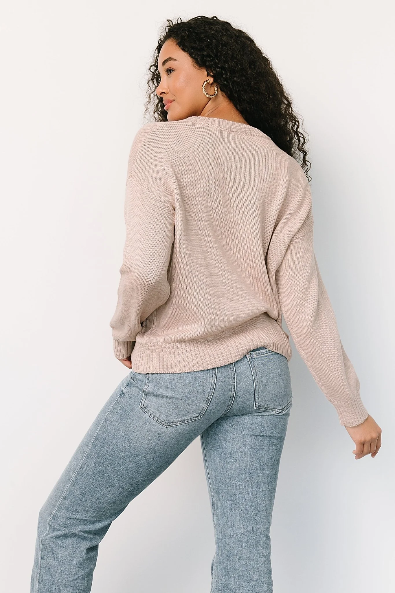 Beach Bum Knit Sweater Top | Sand