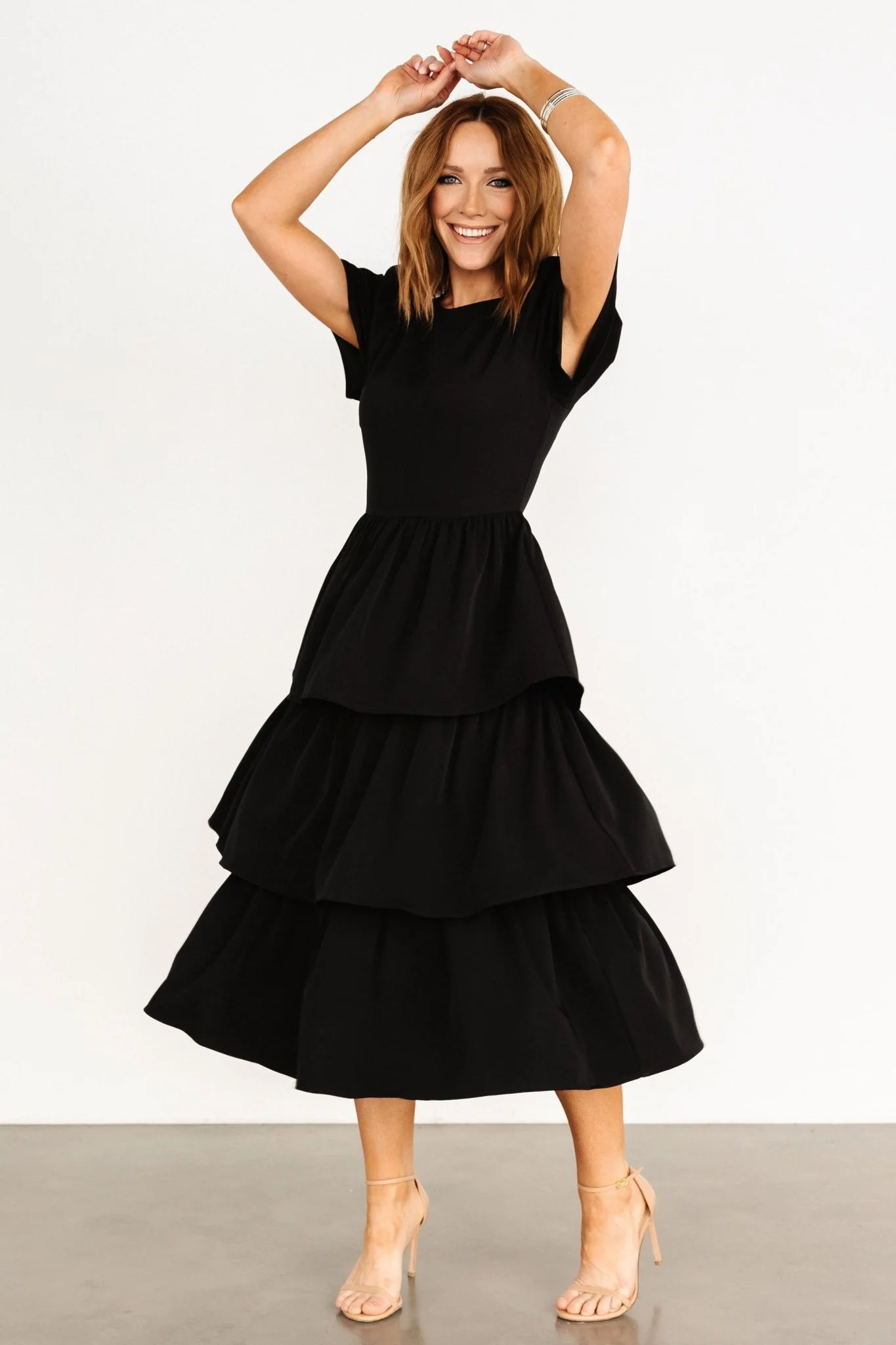 Cadenza Tiered Maxi Dress | Black