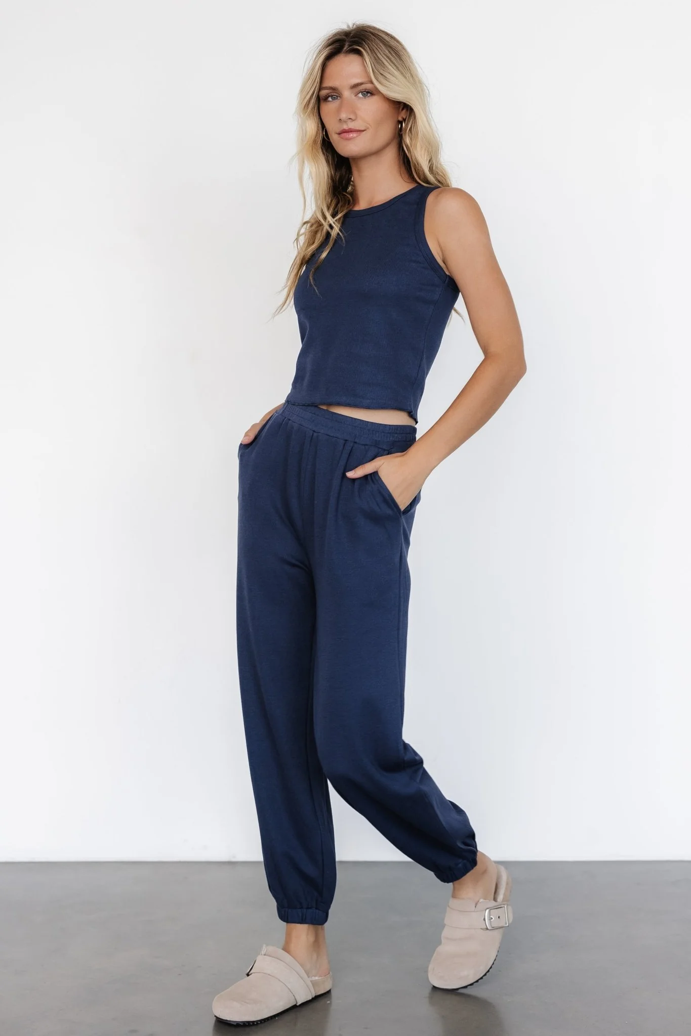Kellen Tank + Jogger Set | Navy