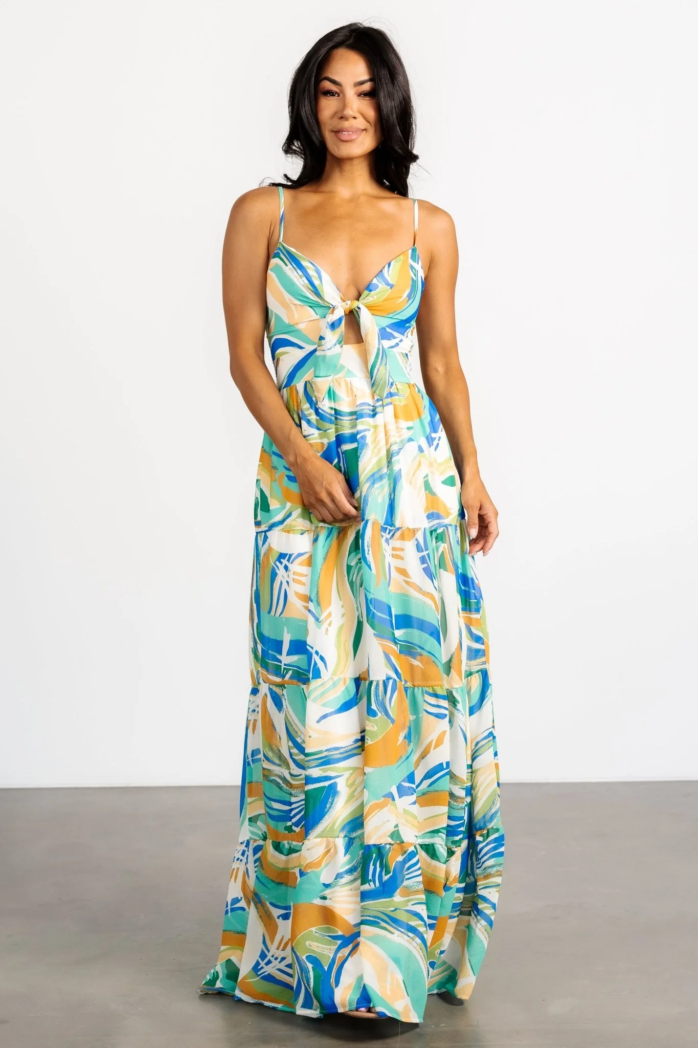Alexis Maxi Dress | Blue Multi Print