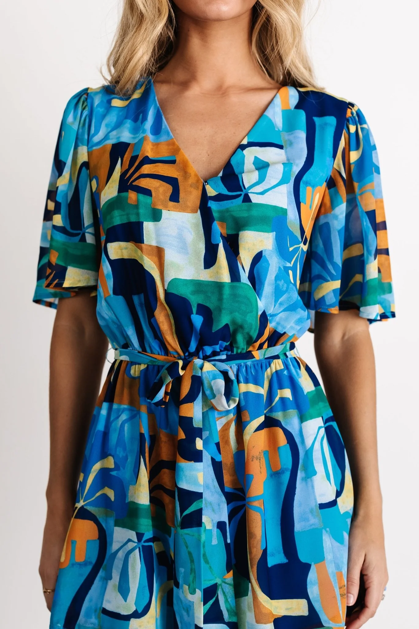 Karissa Romper | Blue Multi Print