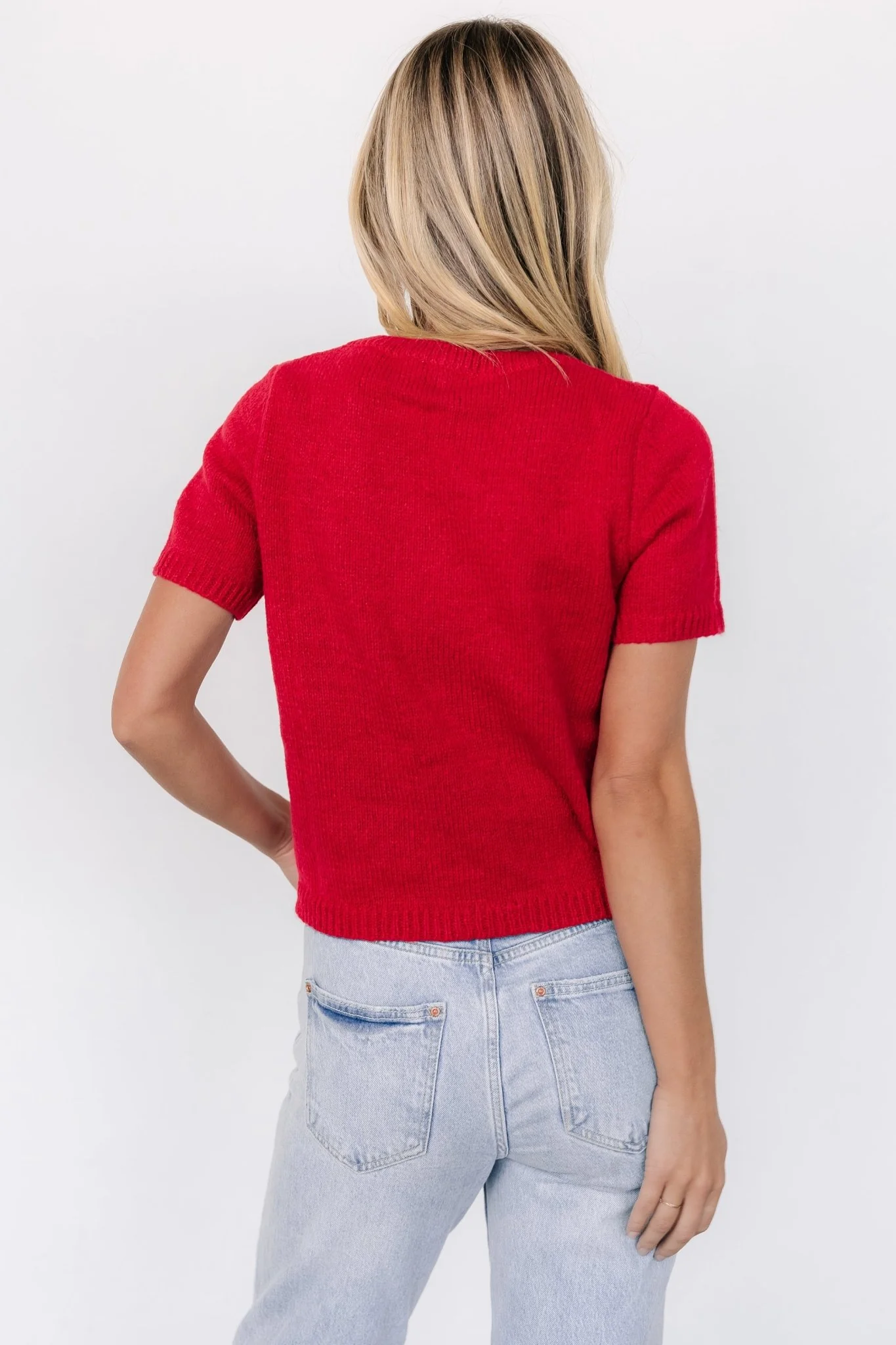 Chloe Bow Sweater | Red