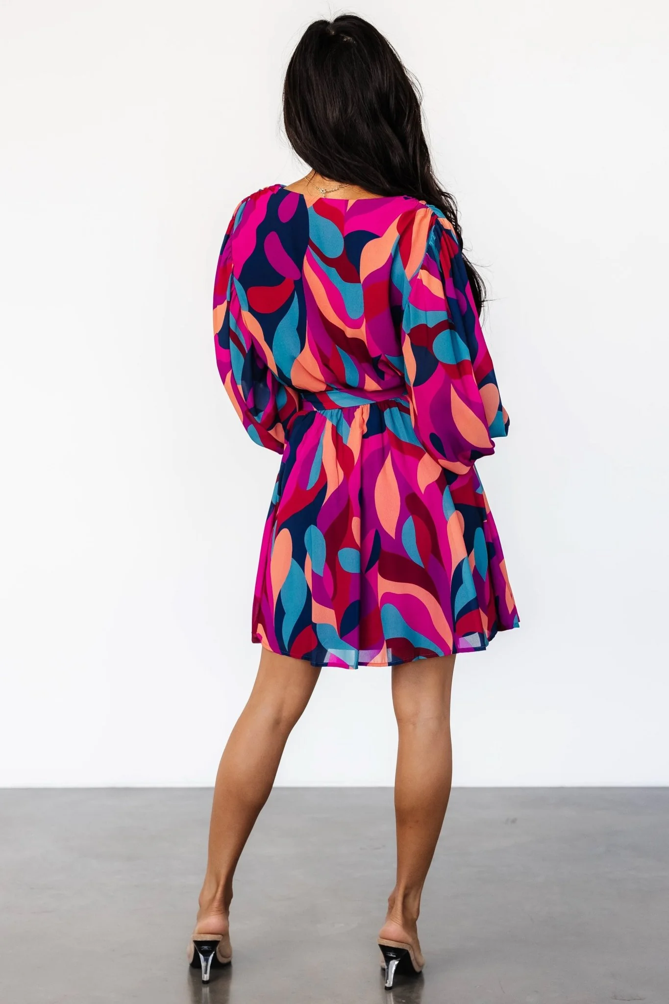 Lyndsi Short Dress | Magenta Multi