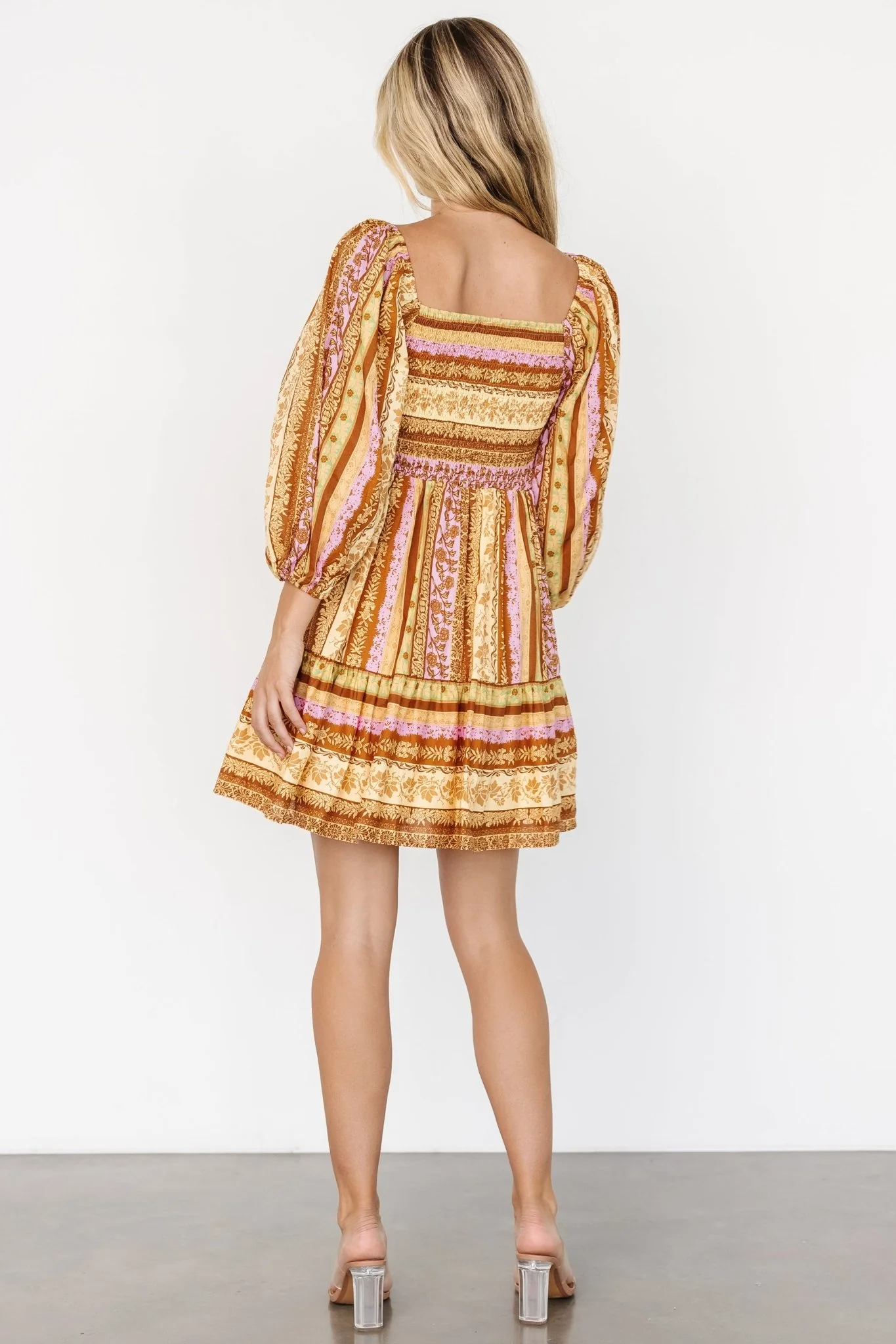 Moriah Mini Dress | Camel Multi