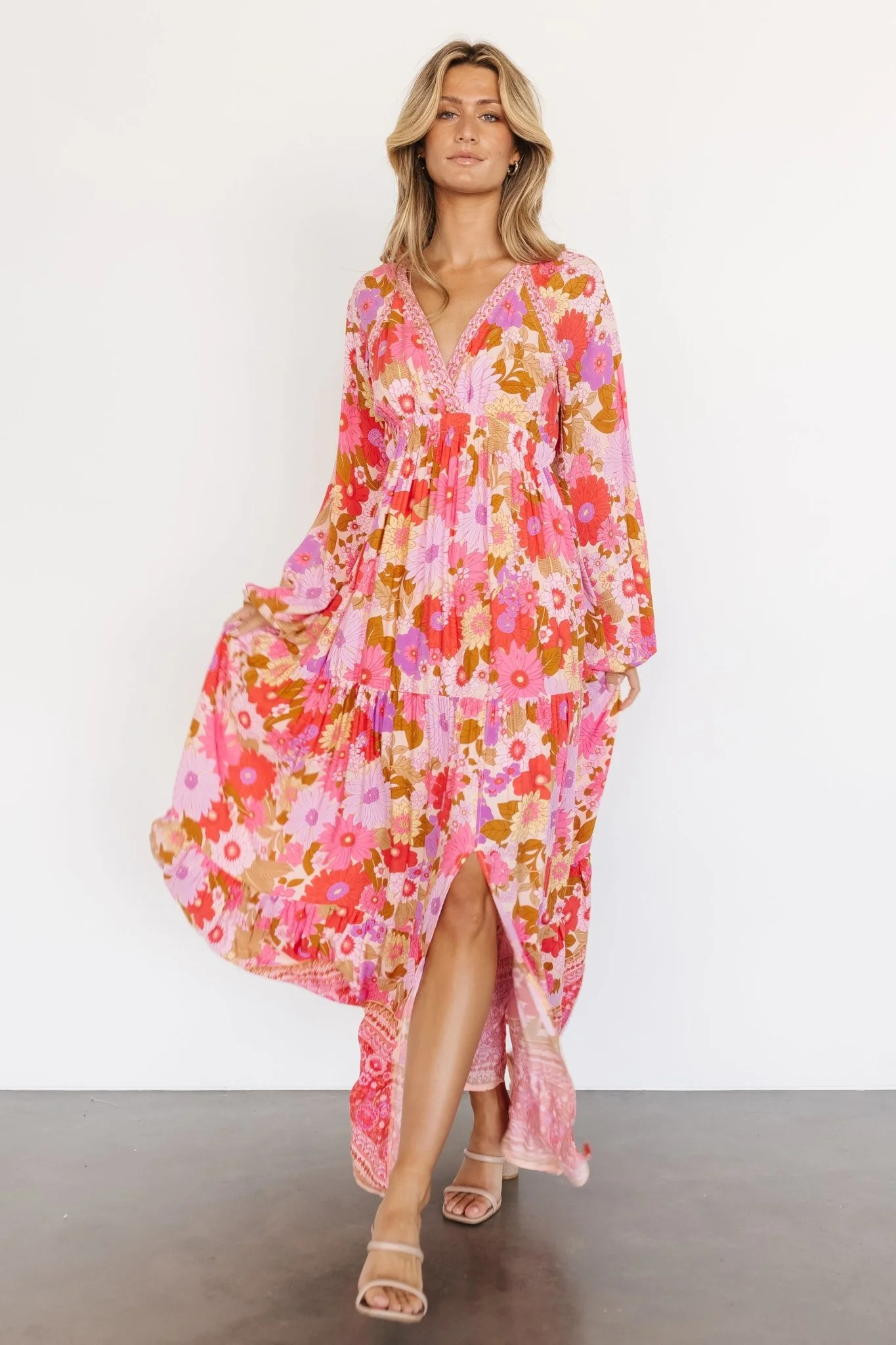 Malena Maxi Dress | Pink Multi