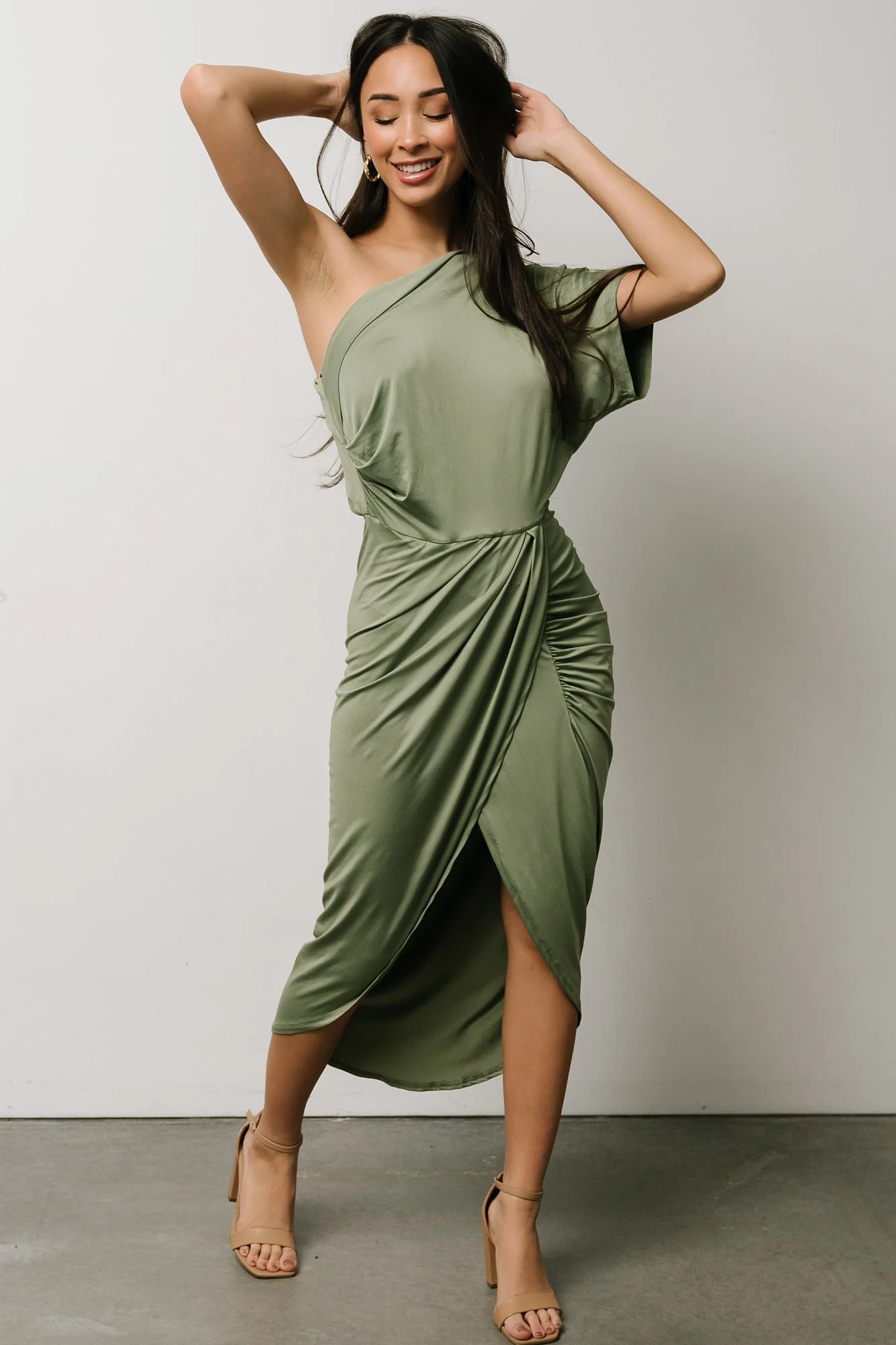 Addison Midi Dress | Dusty Sage