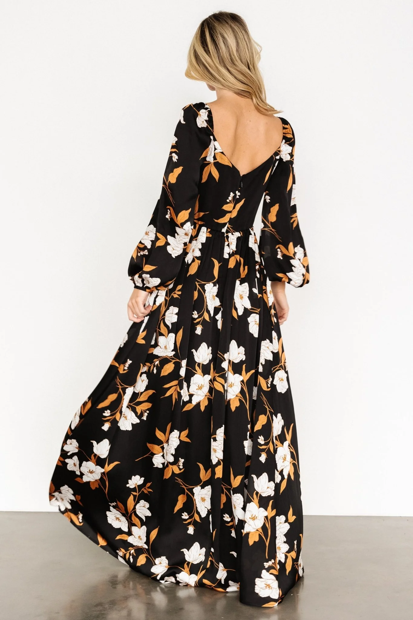Tristan Maxi Dress | Black Floral